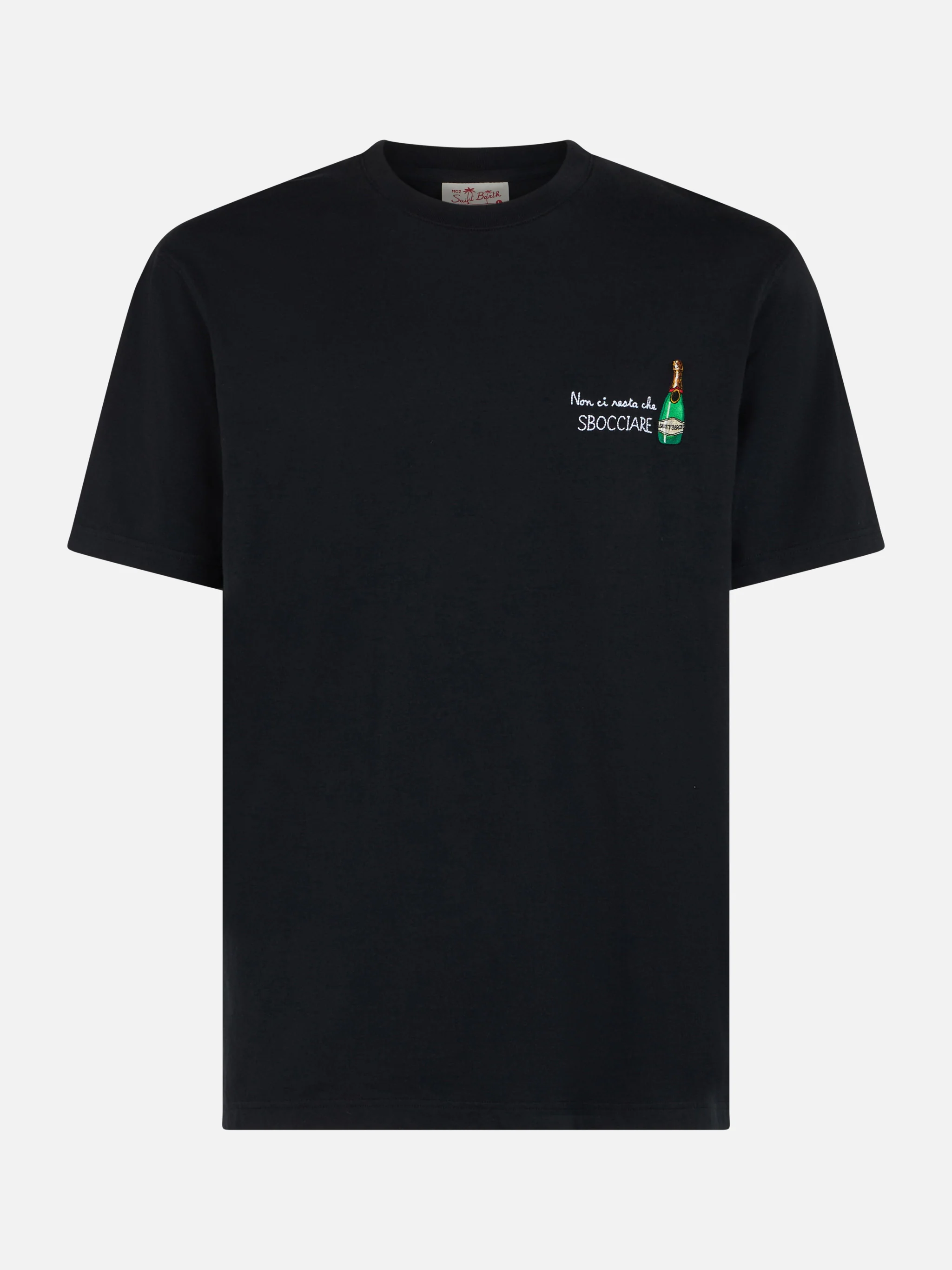 Man classic fit cotton jersey t-shirt Portofino with Non ci resta che sbocciare embroidery - Image 4