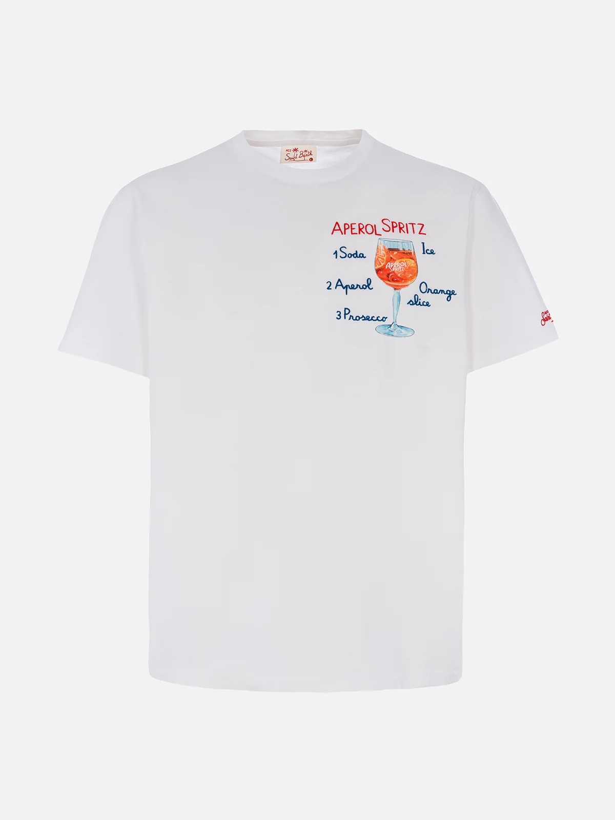 Man cotton t-shirt with Aperol spritz print and embroidery | APEROL SPECIAL EDITION - Image 4