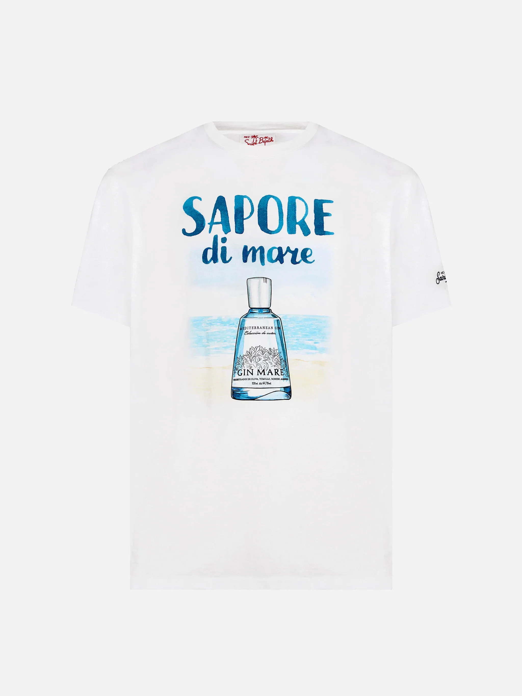 Man cotton t-shirt with Gin print | GIN MARE SPECIAL EDITION - Image 4