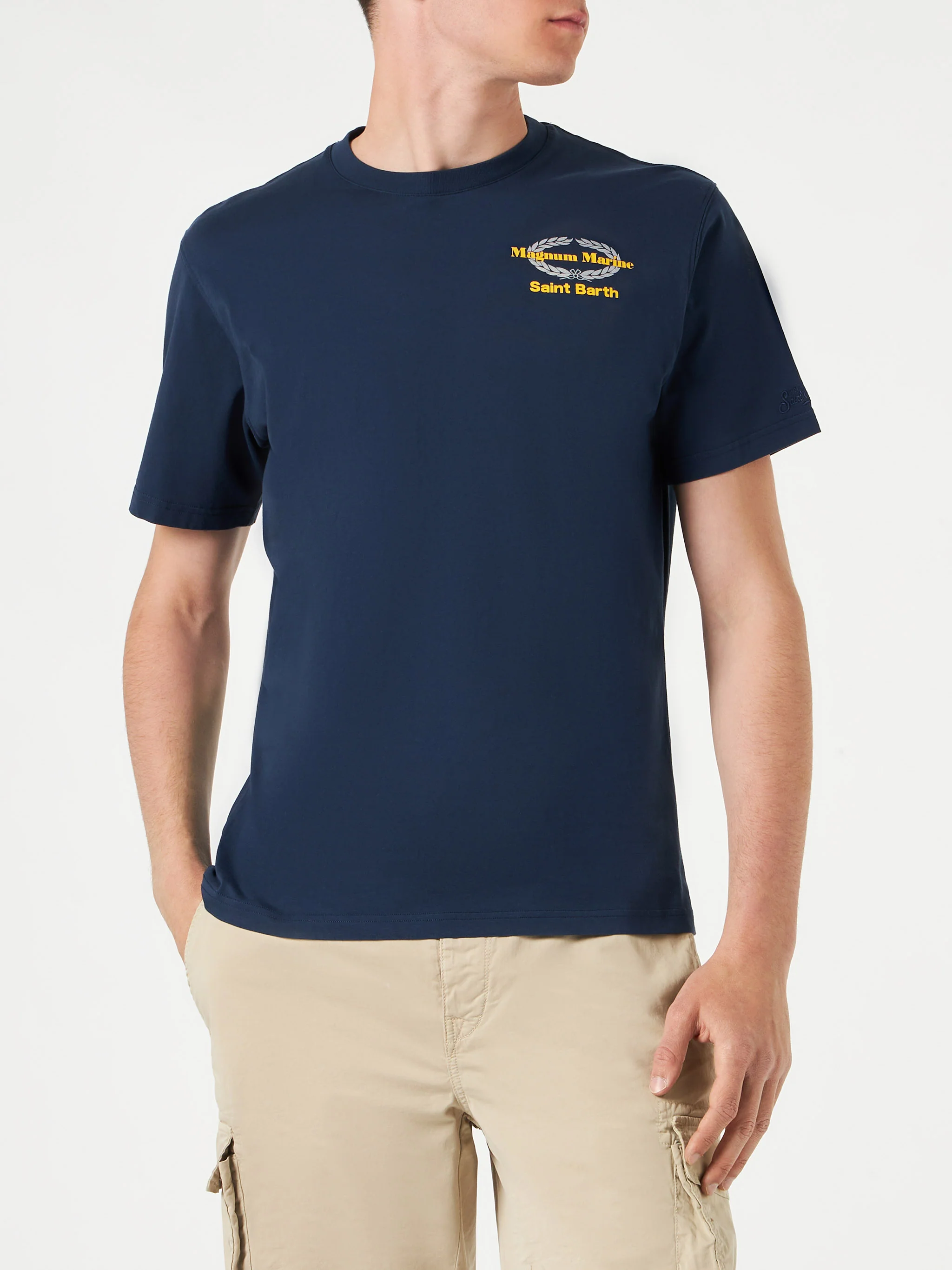 Man cotton t-shirt with Magnum Marine print | MAGNUM MARINE SPECIAL EDITION - Image 3