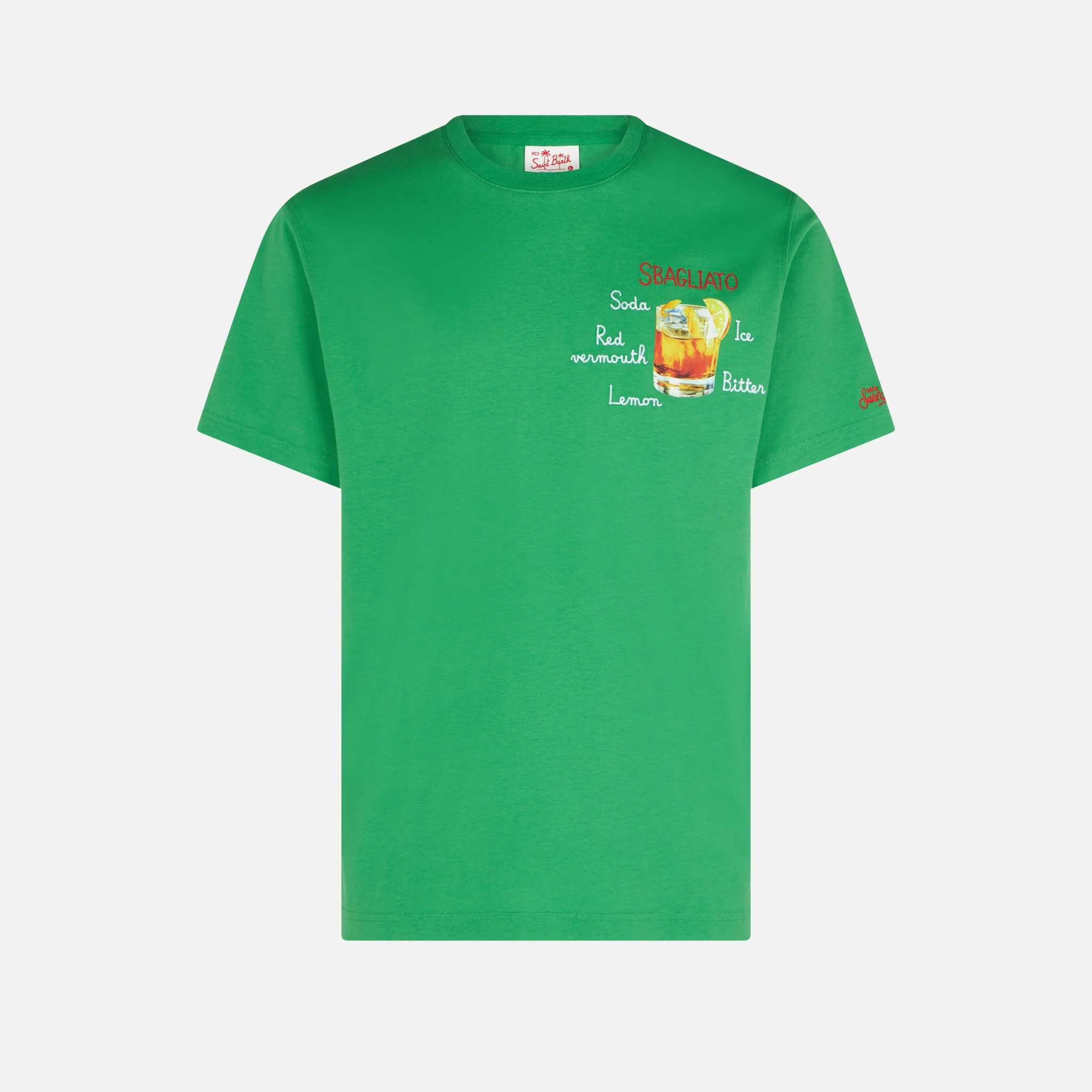 Man cotton t-shirt with Sbagliato embroidery - Image 4