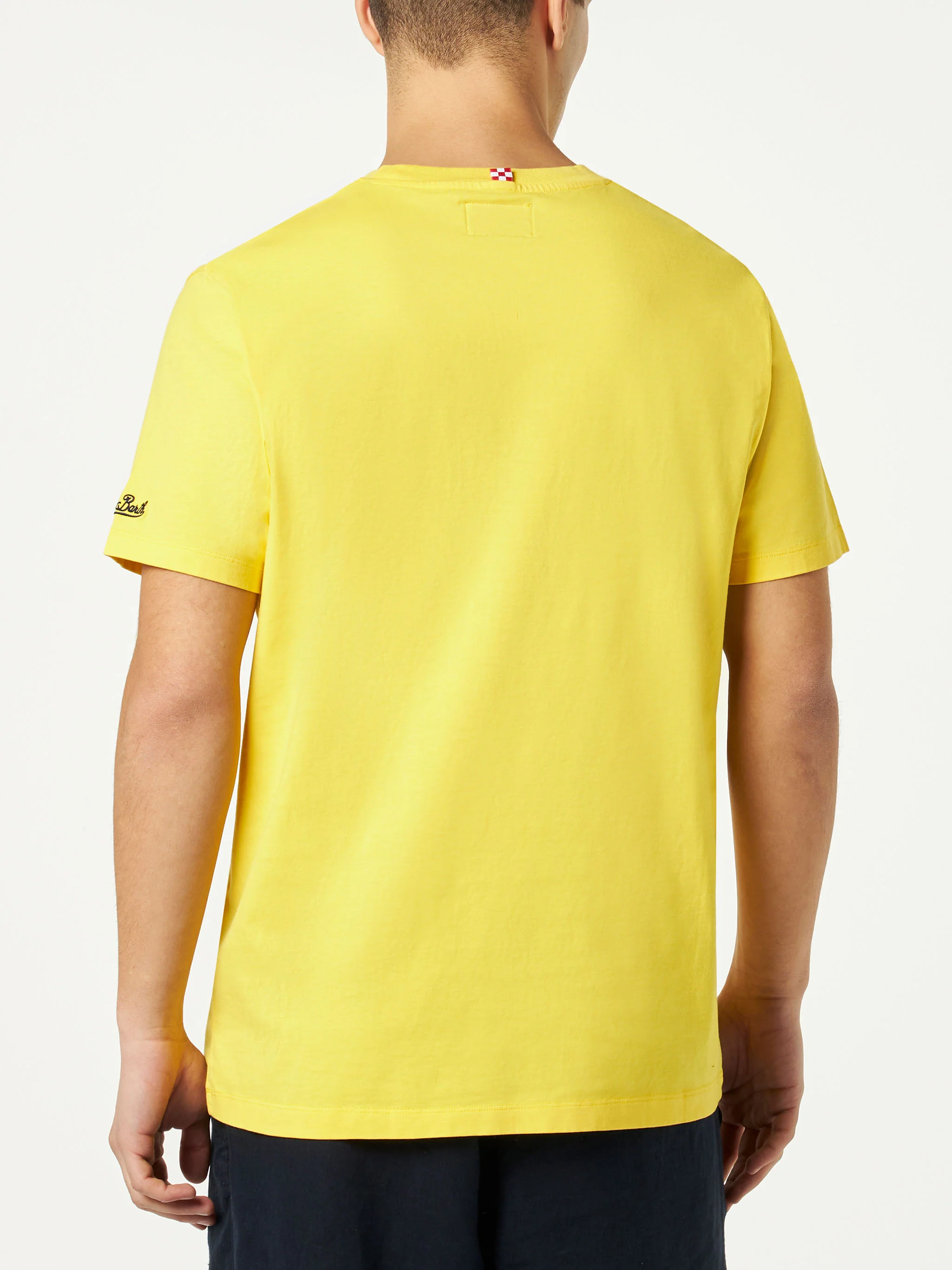 Man cotton t-shirt with Sbagliato glass print - Image 4