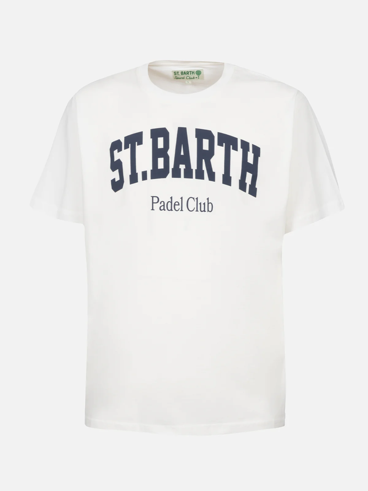Man cotton t-shirt with St. Barth Padel Club placed print