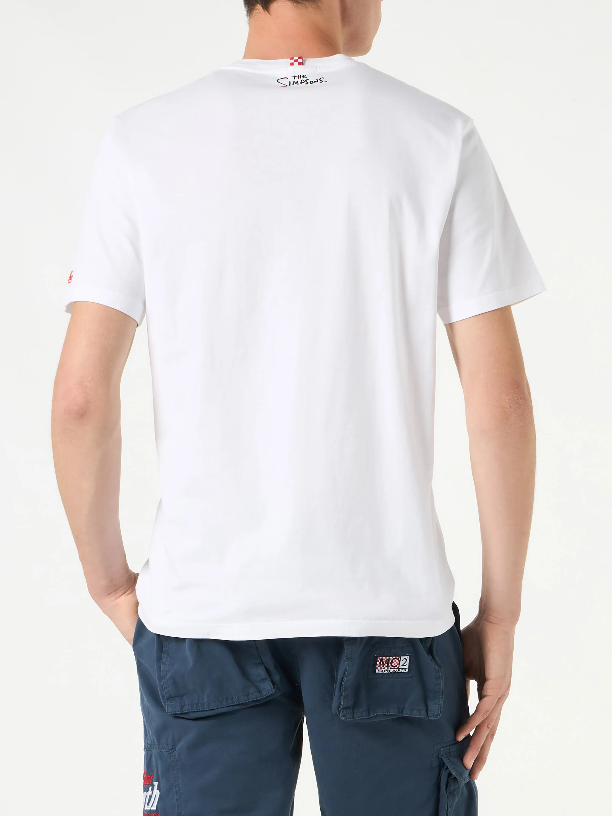 Man cotton t-shirt with Cool Man Bart embroidery | THE SIMPSONS SPECIAL EDITION - Image 3
