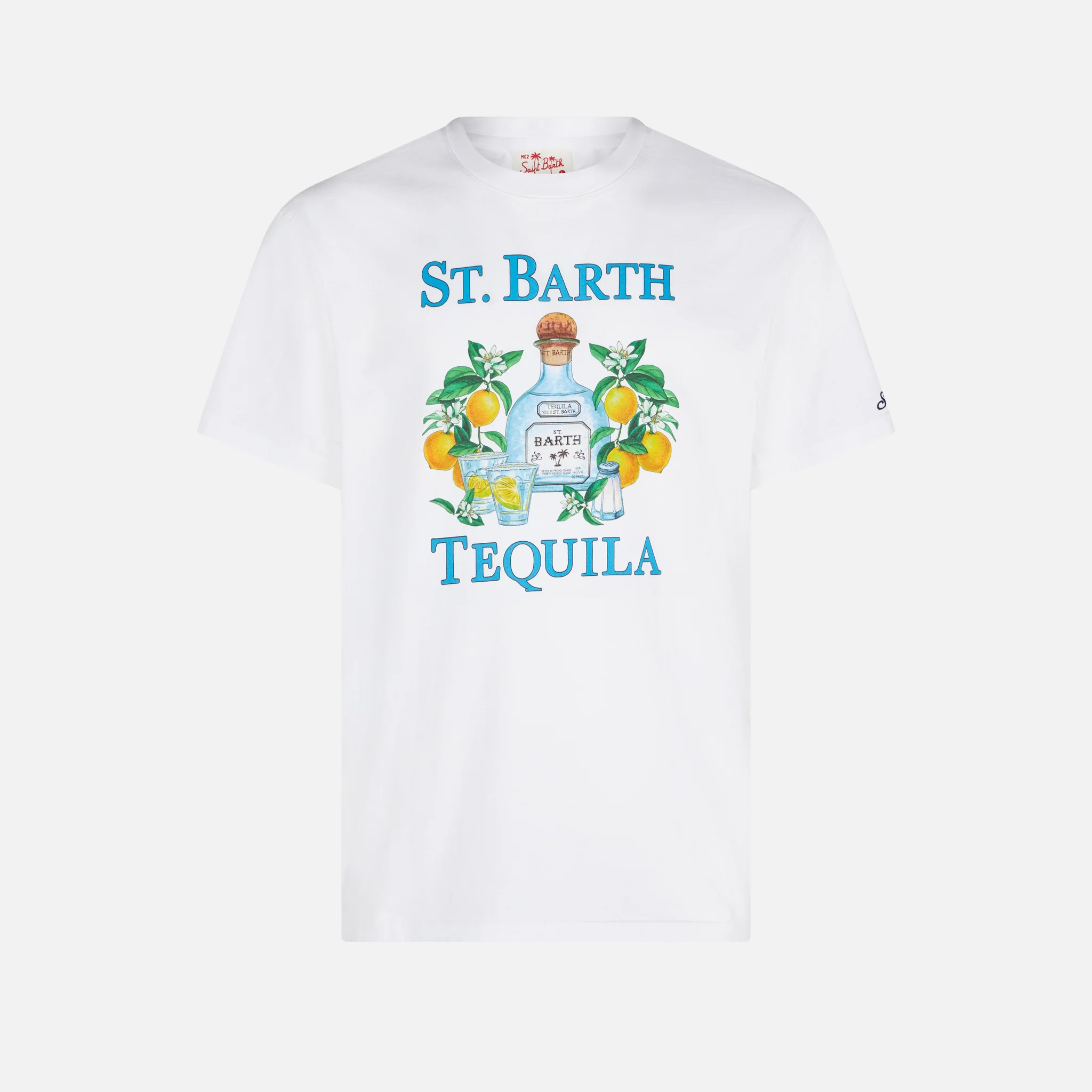 Man cotton t-shirt with St. Barth Tequila print - Image 4