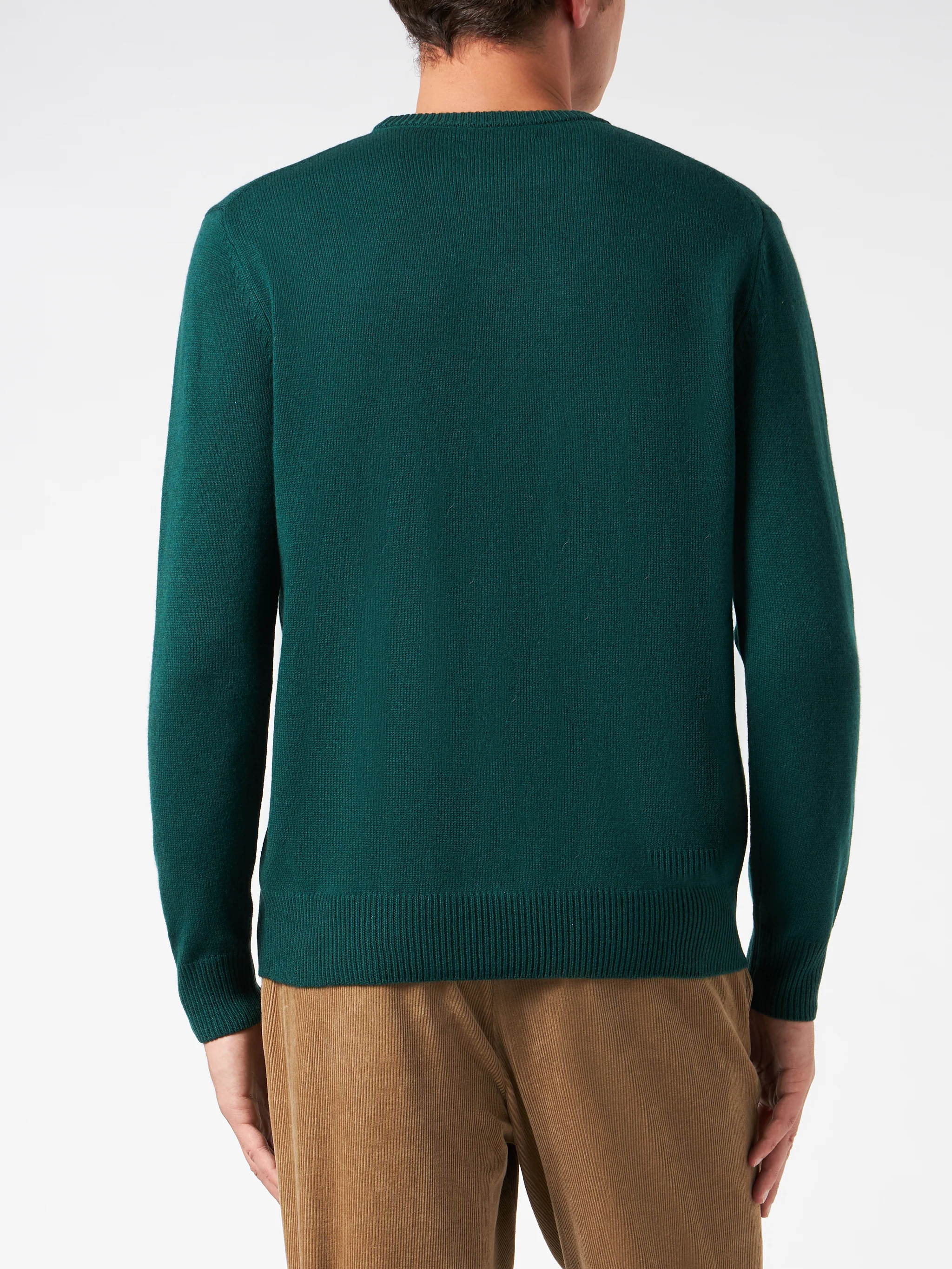 Man crewneck sweater with Courmayeur Après Ski embroidery - Image 4