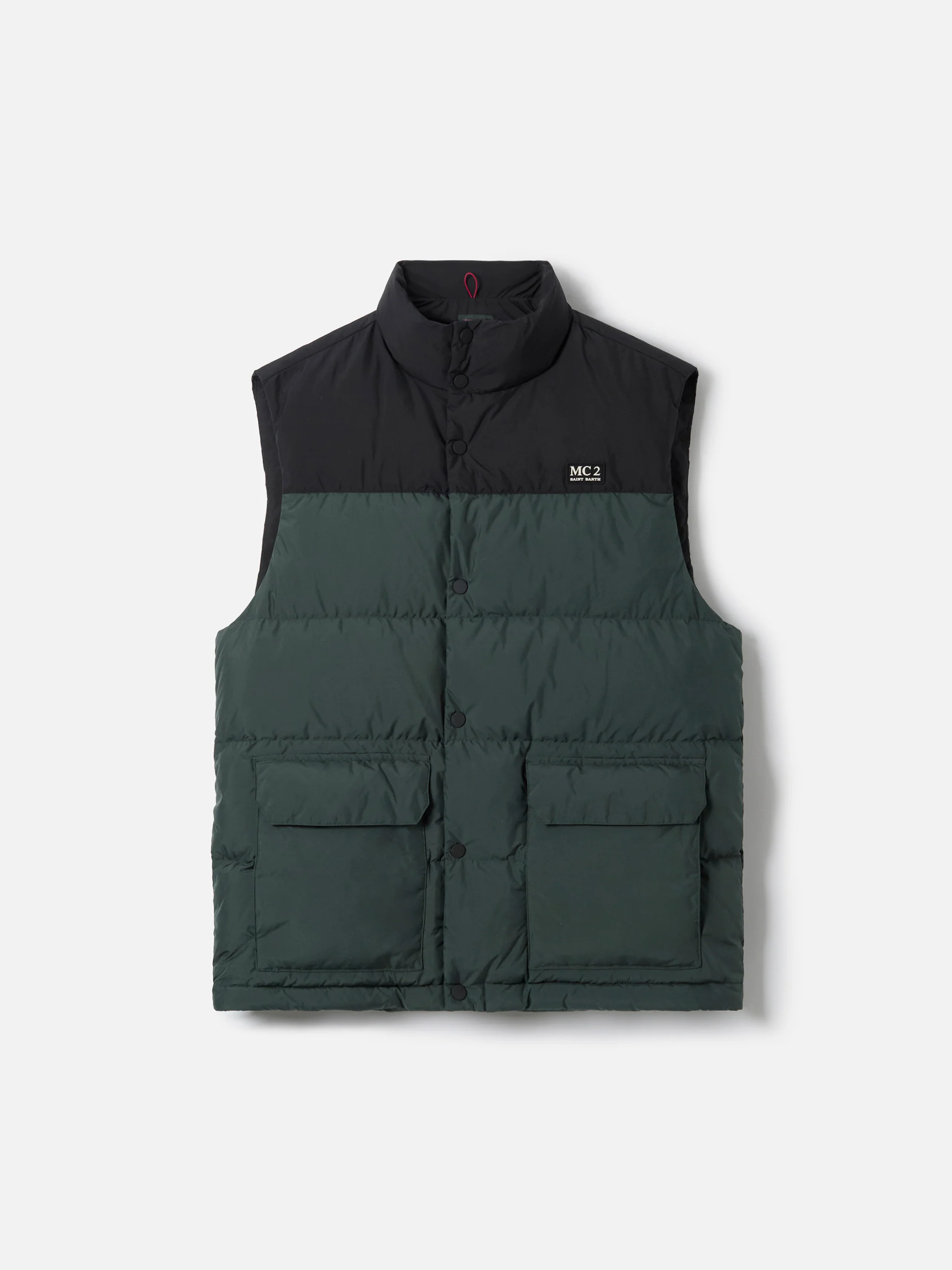 Man down padded green vest with pockets - Image 7