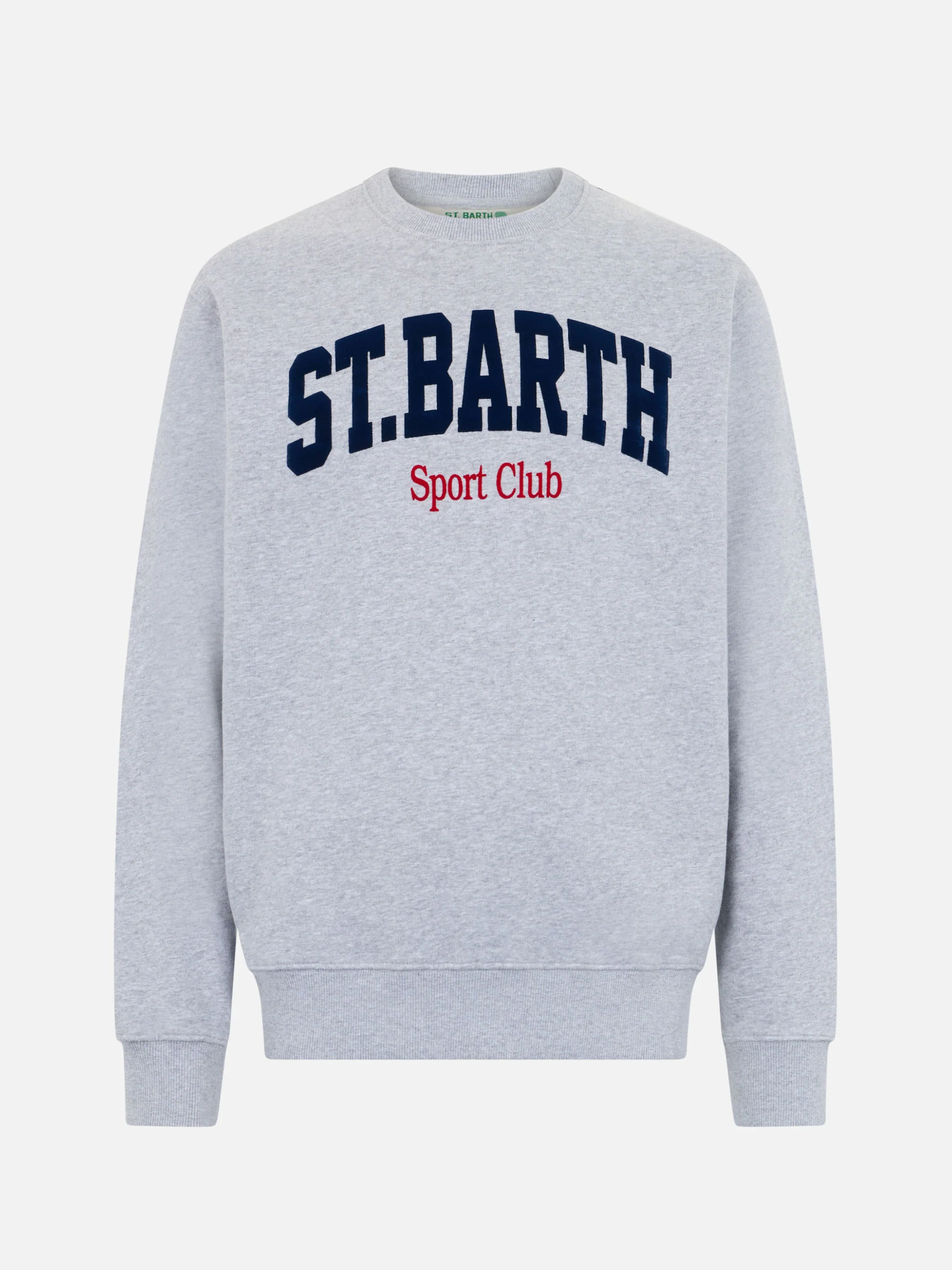 Man gray melange sweatshirt Soho St Barth sport - Image 3