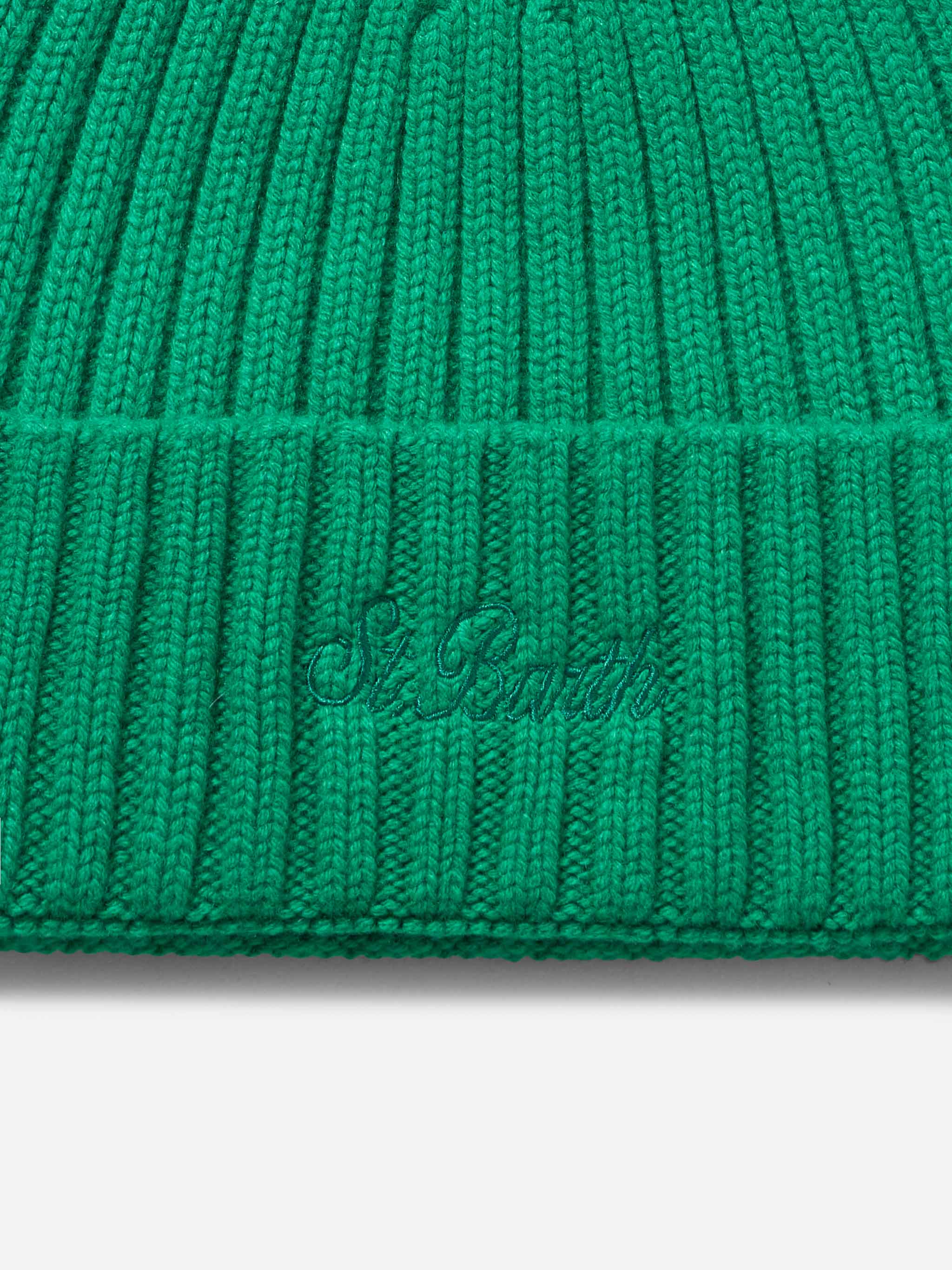Man green cashmere blend hat Wengen - Image 3