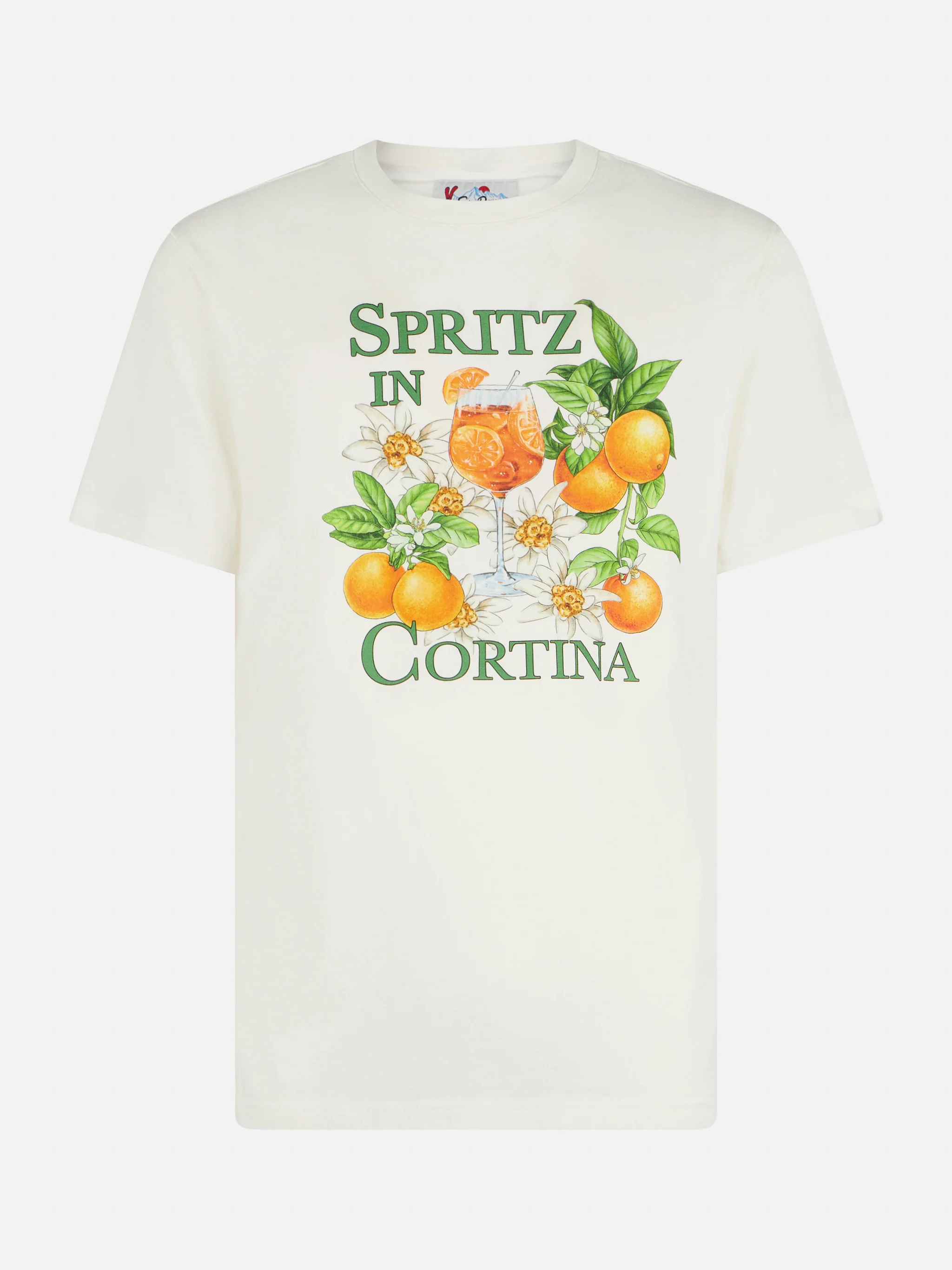 Man heavy cotton t-shirt with Spritz in Cortina print - Image 4