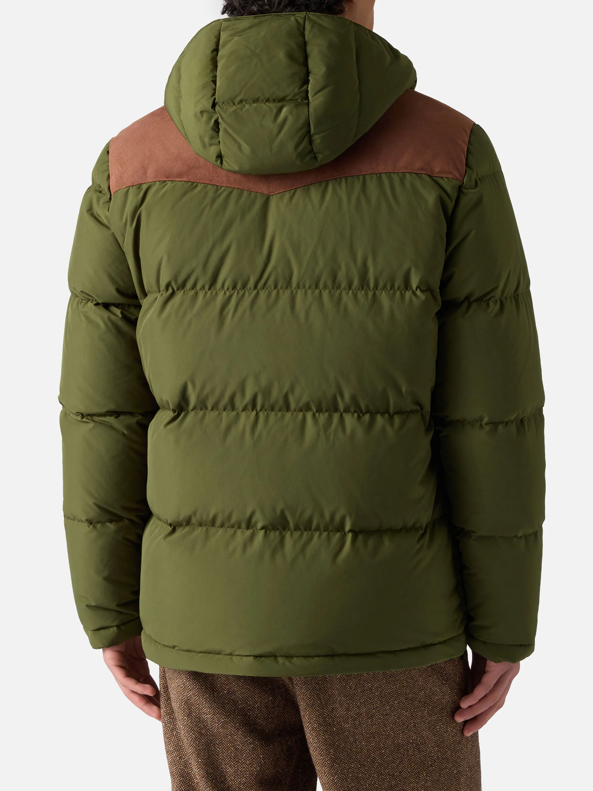 Man military green hooded down jacket Baxter - Image 4