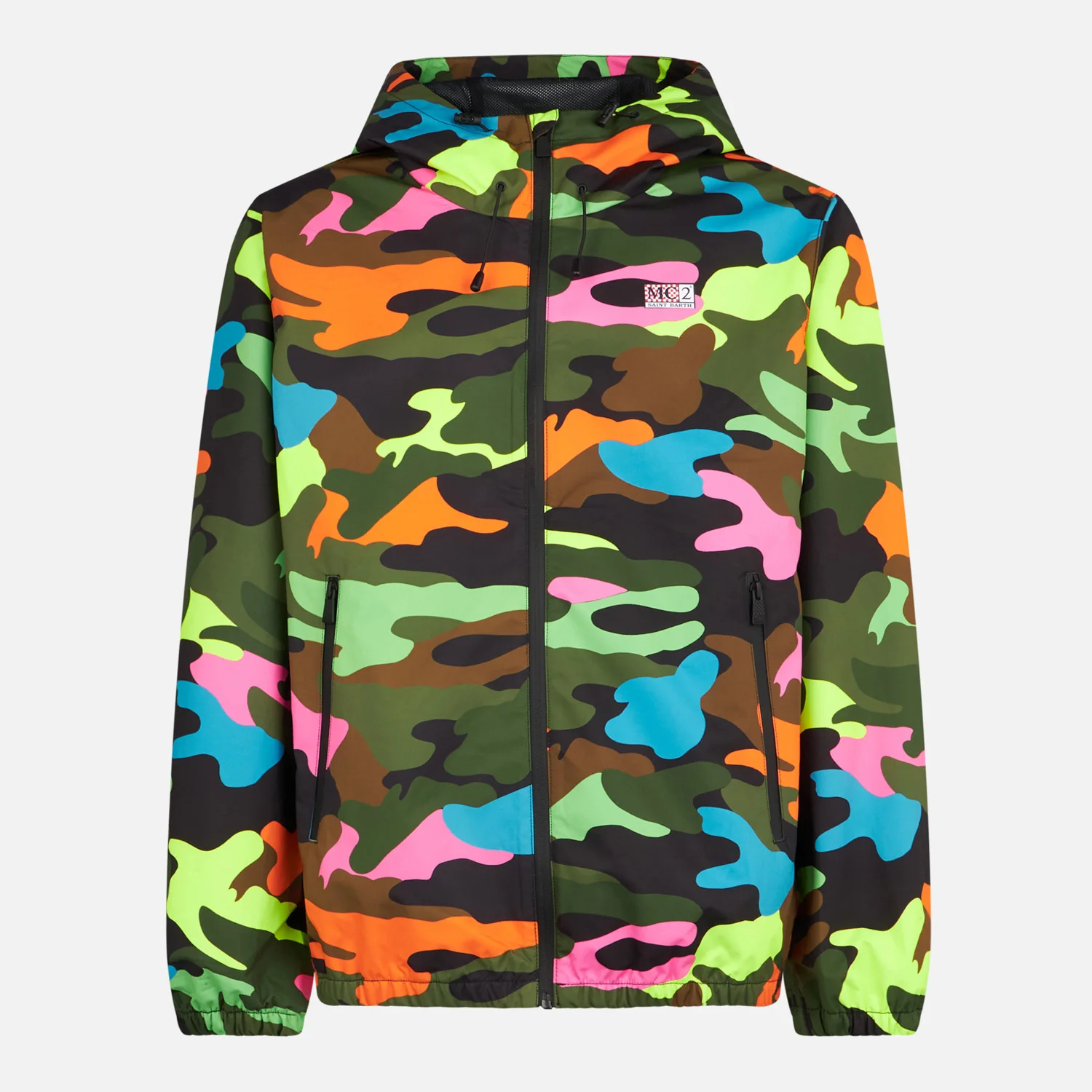 Man hooded lightweight windbreaker with camouflage print - Image 4