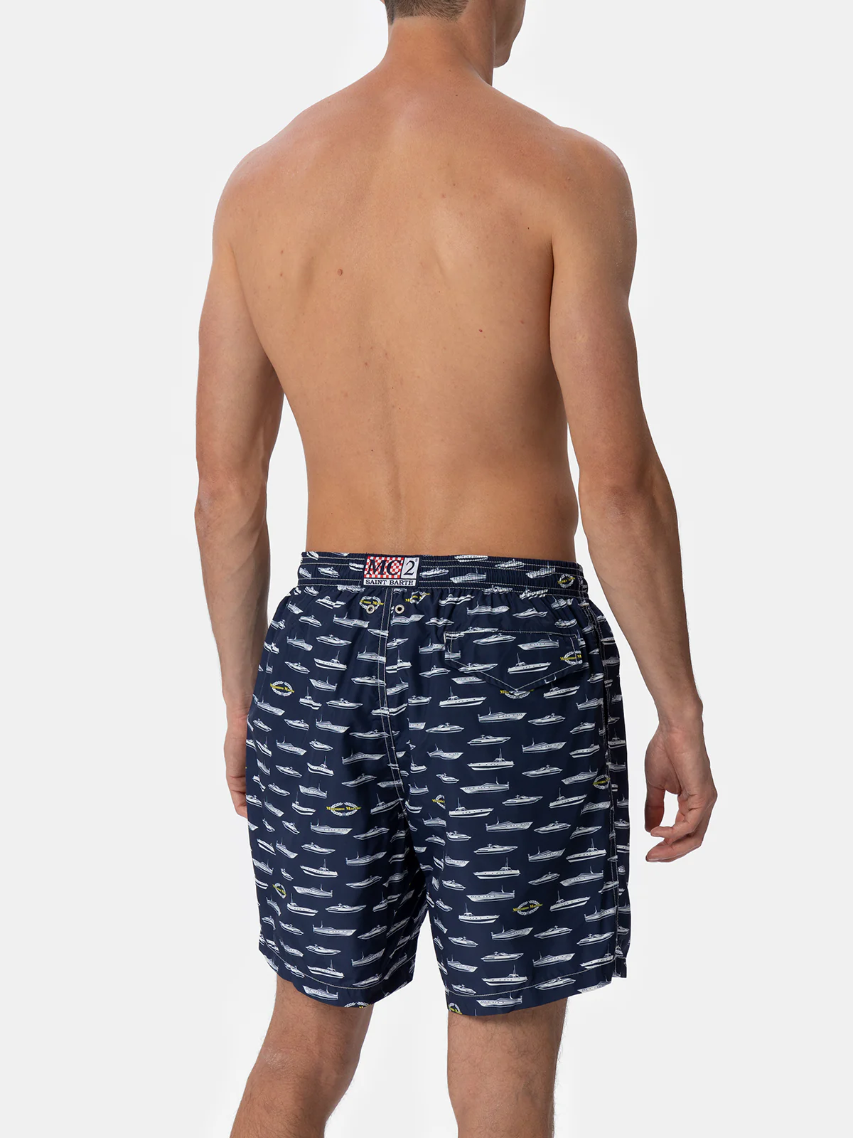Man light fabric swim shorts with Magnum Marine print | MAGNUM MARINE SPECIAL EDITION - Image 4