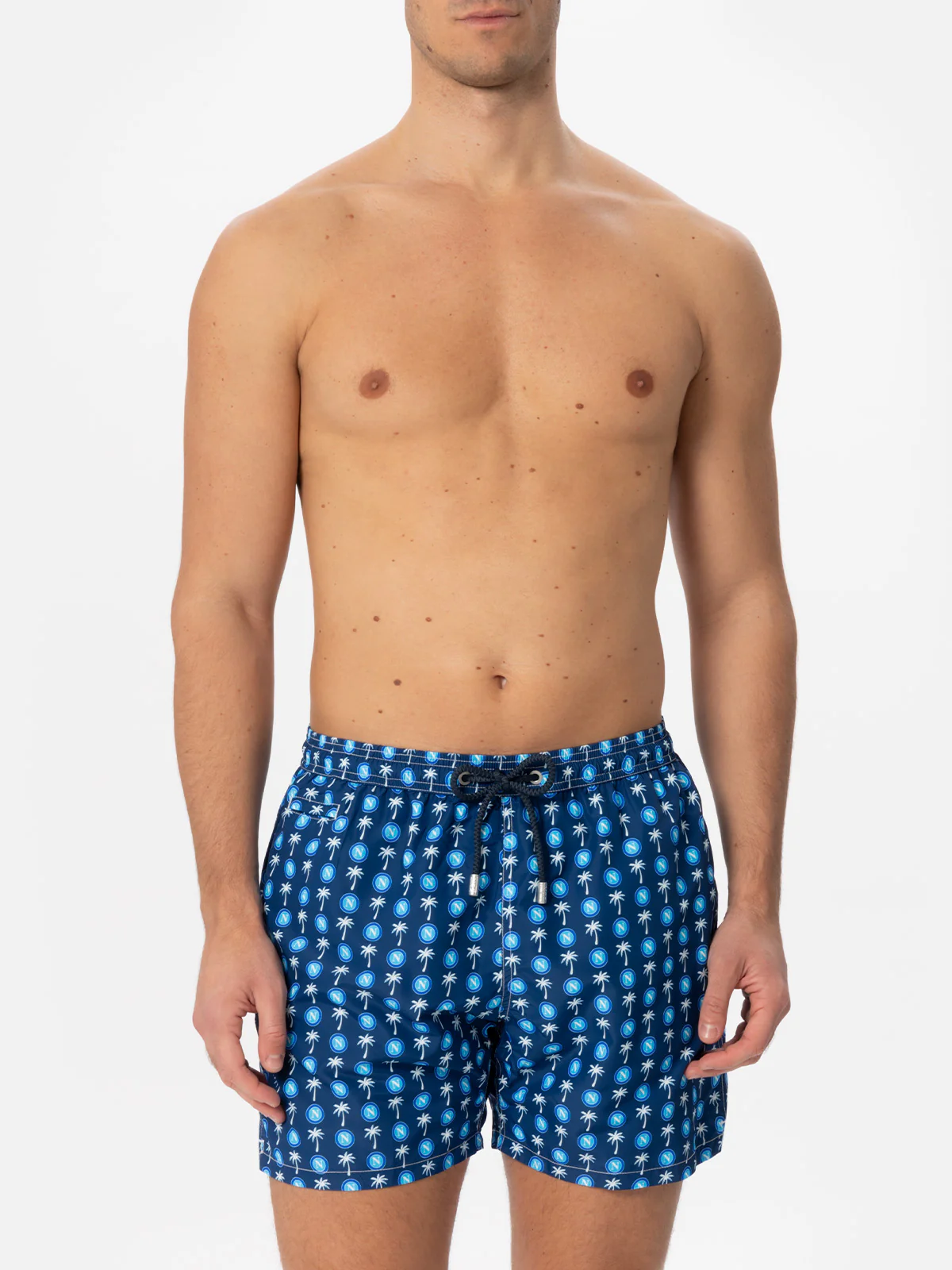 Man light fabric swim shorts with Napoli logo print | SSC NAPOLI SPECIAL EDITION - Image 3