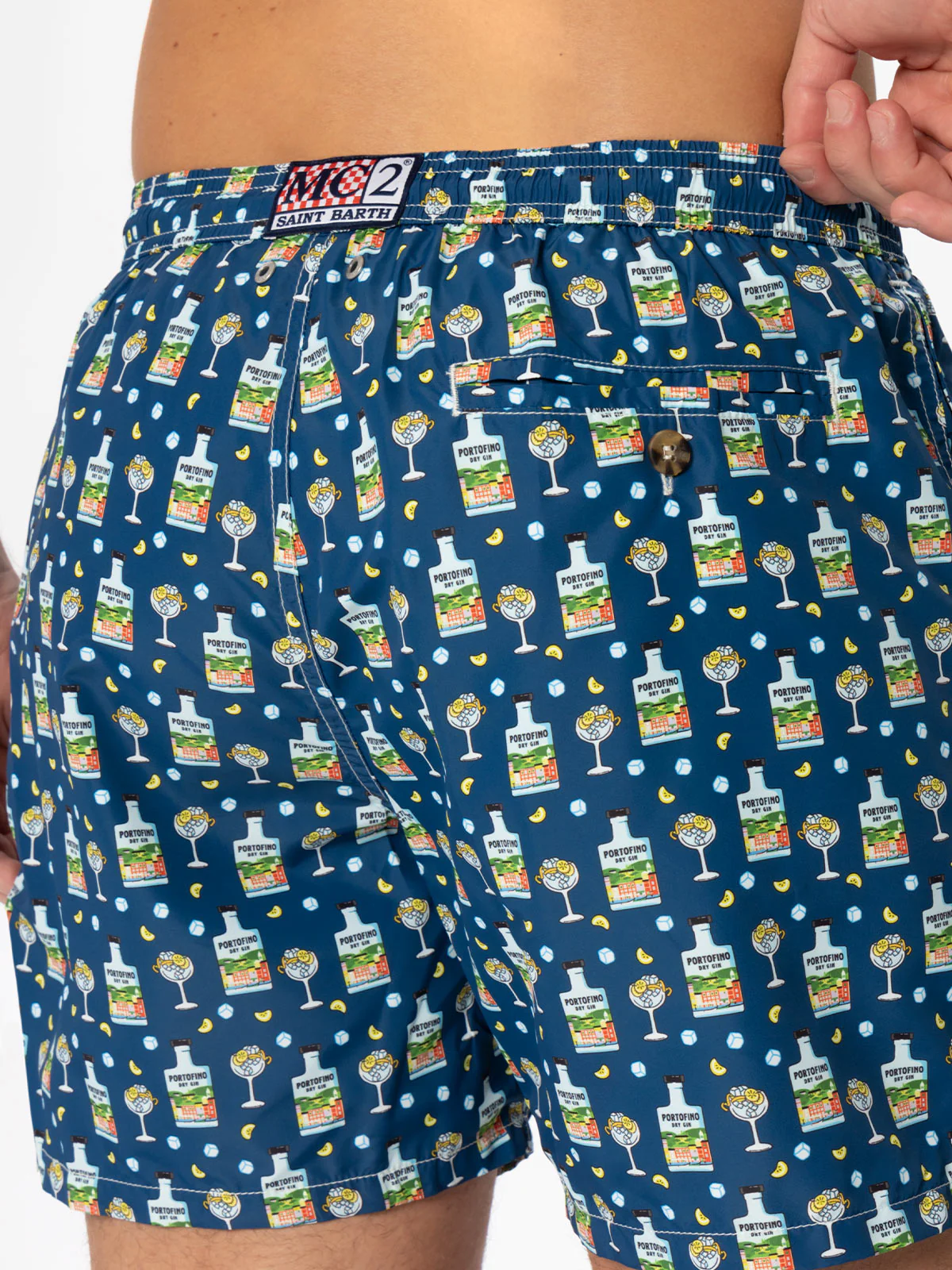 Man light fabric swim shorts with Portofino gin print | PORTOFINO DRY GIN SPECIAL EDITION - Image 5