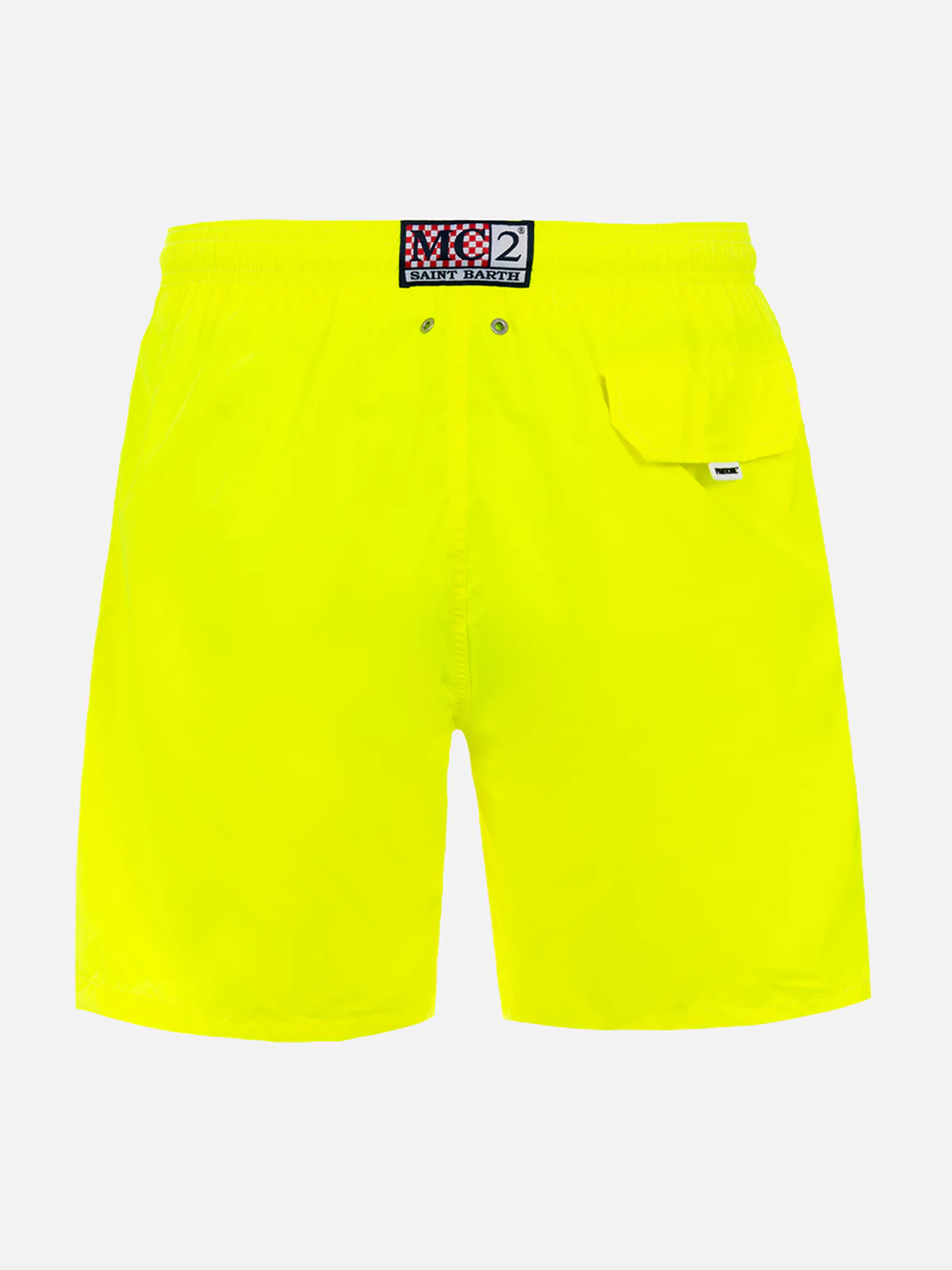 Man lightweight fabric fluo yellow swim shorts Lighting Pantone | PANTONE® SPECIAL EDITION - Image 2