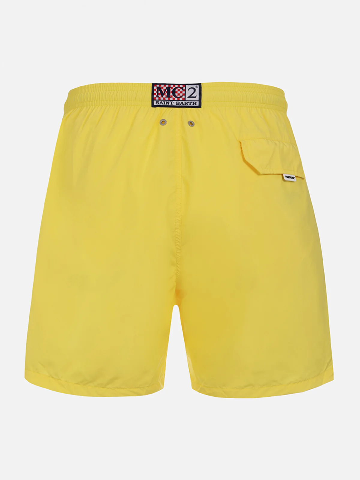 Man lightweight fabric light yellow swim shorts Lighting Pantone | PANTONE® SPECIAL EDITION - Image 2