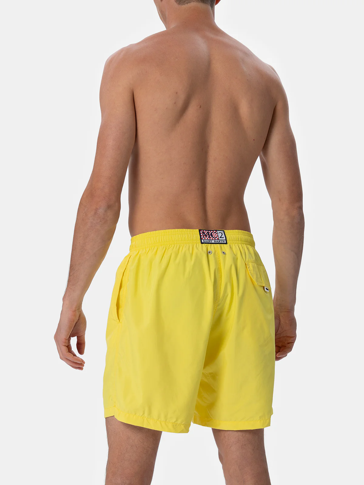 Man lightweight fabric light yellow swim shorts Lighting Pantone | PANTONE® SPECIAL EDITION - Image 5