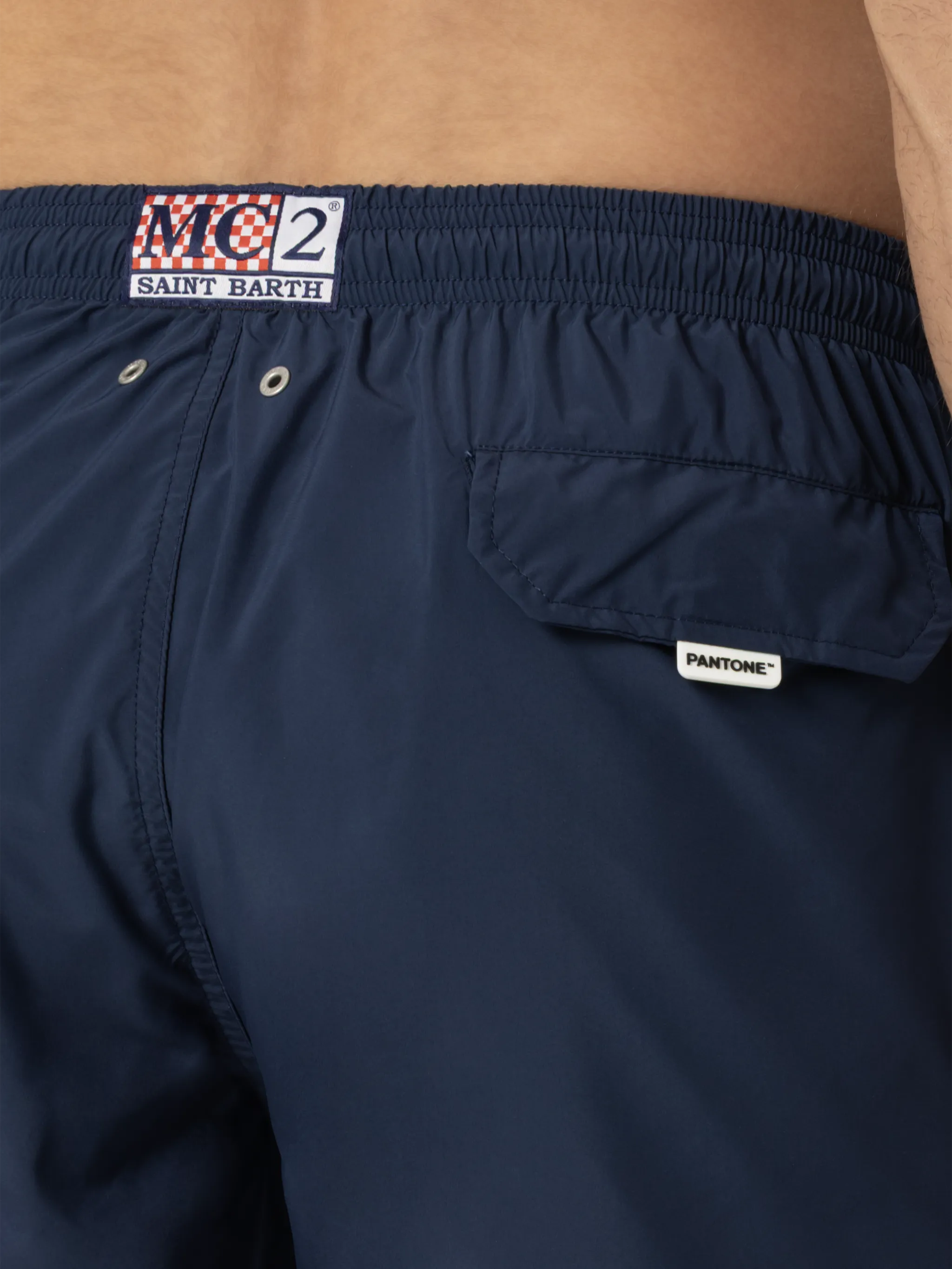 Man lightweight fabric navy swim shorts Lighting Pantone | PANTONE® SPECIAL EDITION - Image 6