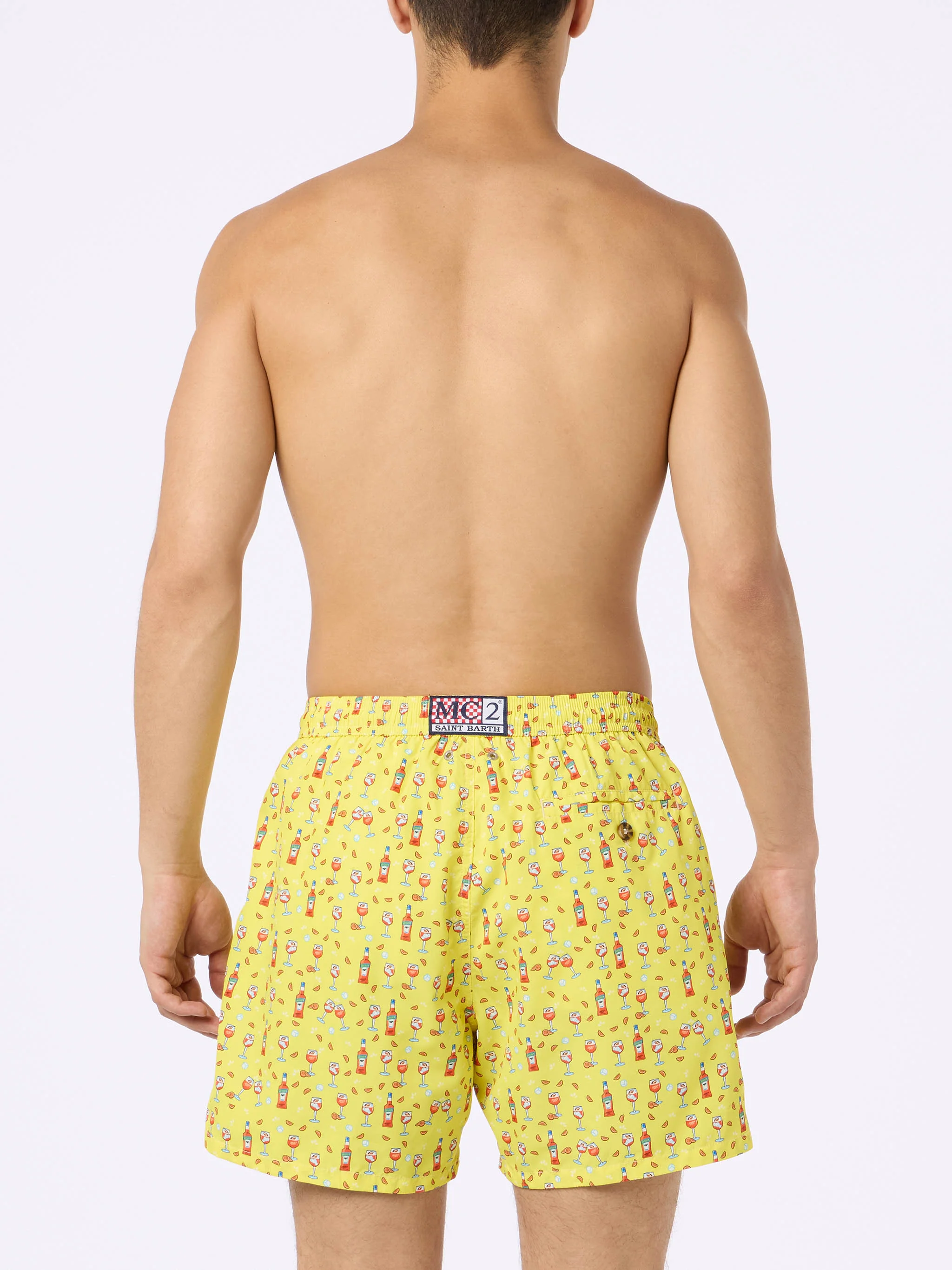 Man lightweight fabric swim-shorts Lighting Micro Fantasy with Aperol Spritz print | APEROL SPECIAL EDITION - Image 4