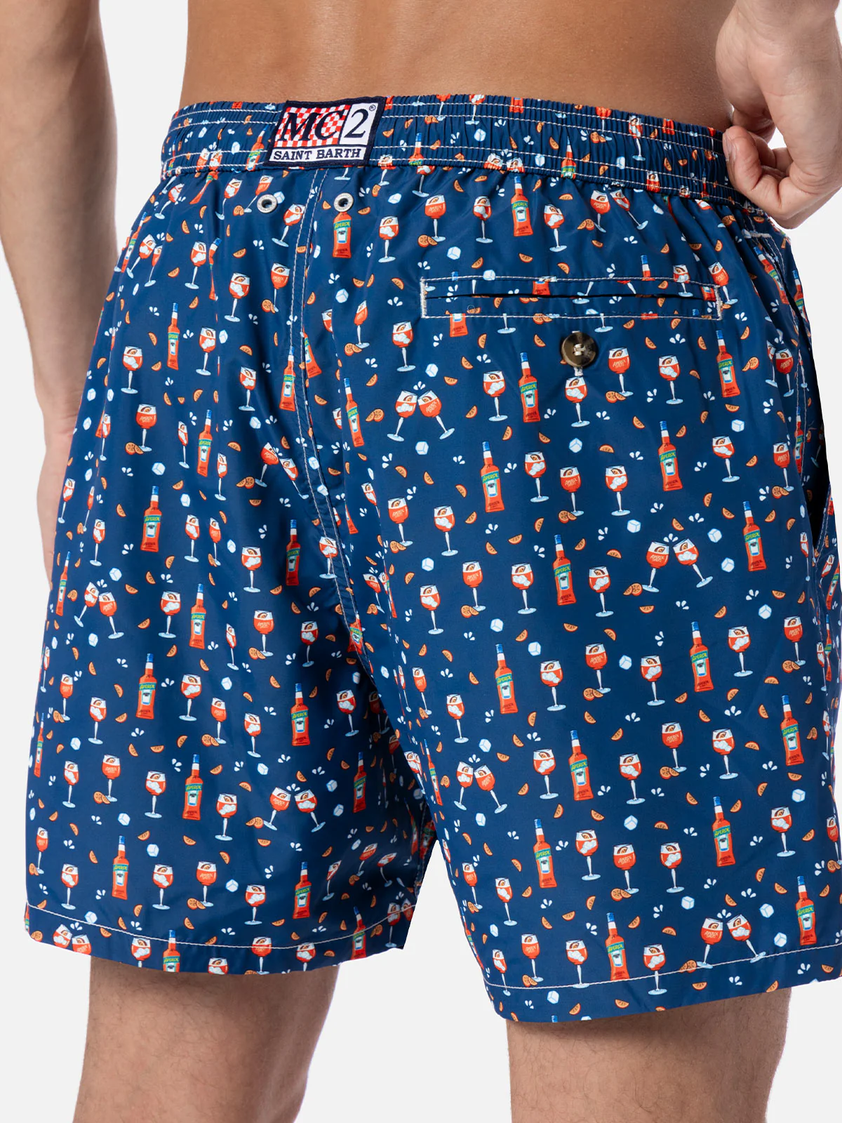 Man lightweight fabric swim-shorts Lighting Micro Fantasy with Aperol Spritz print | APEROL SPECIAL EDITION - Image 4