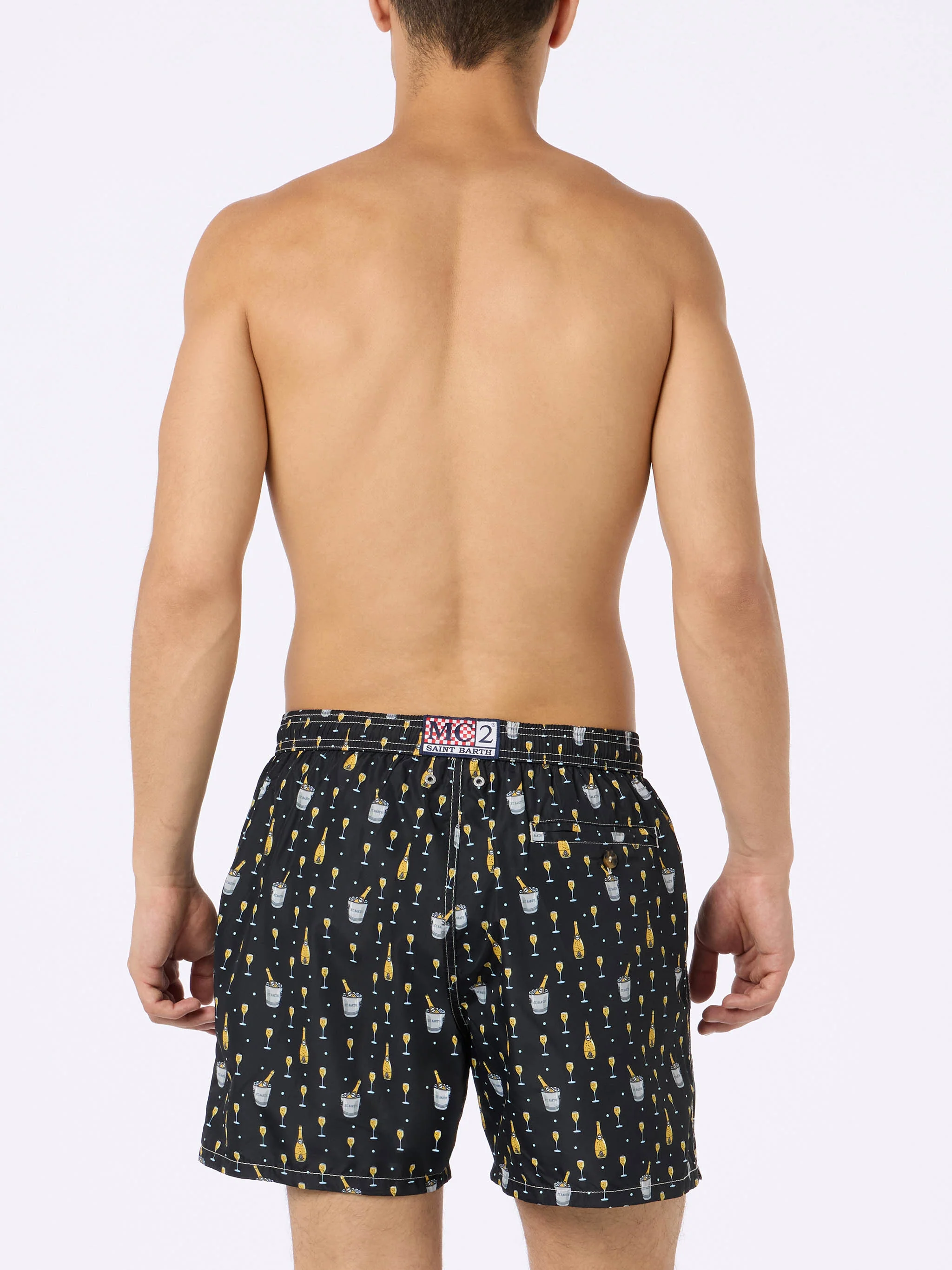 Man lightweight fabric swim-shorts Lighting Micro Fantasy with bollicine print - Image 4
