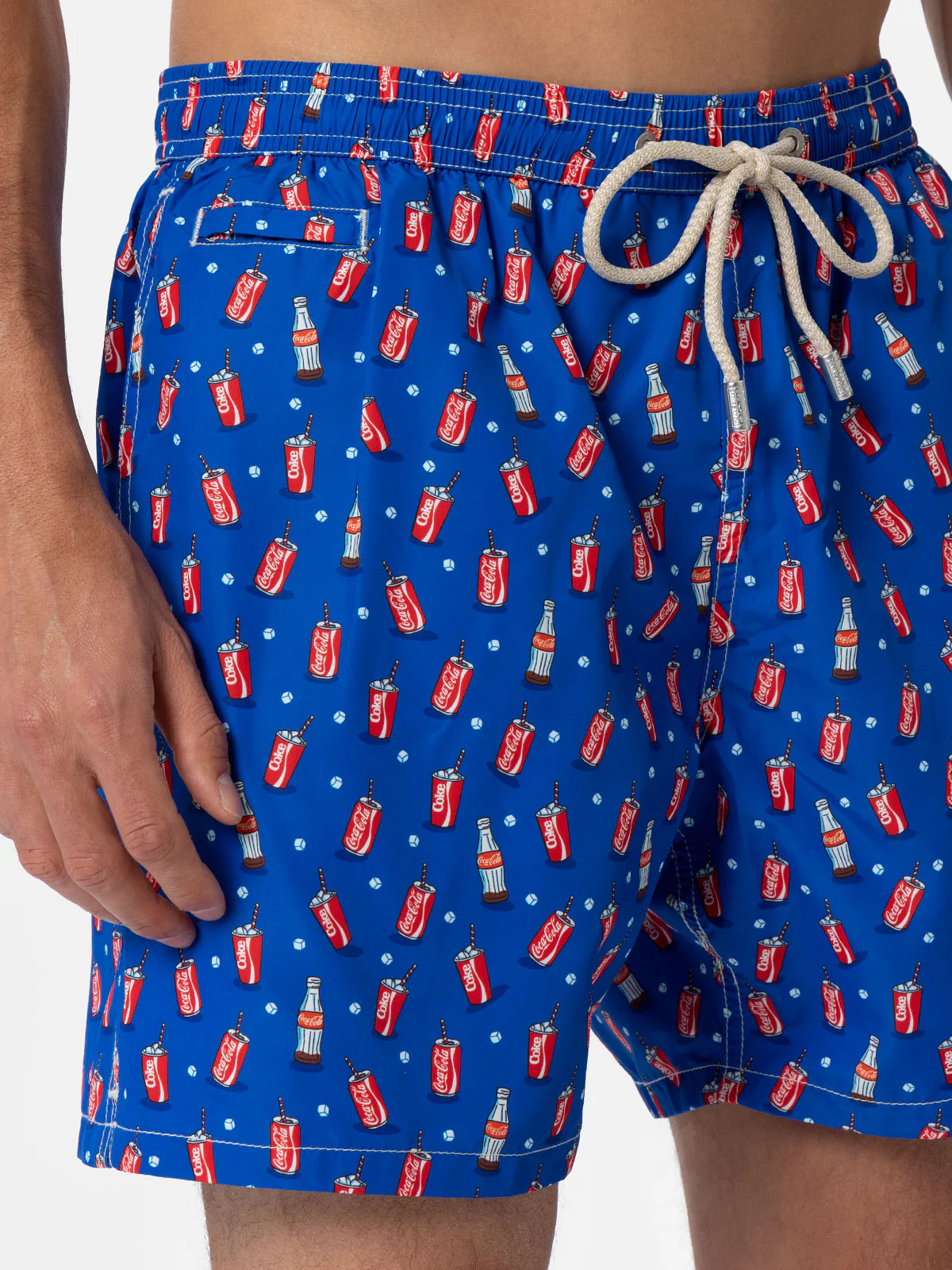 Man lightweight fabric swim-shorts Lighting Micro Fantasy with Coca Cola print | THE COCA COLA COMPANY SPECIAL EDITION - Image 3