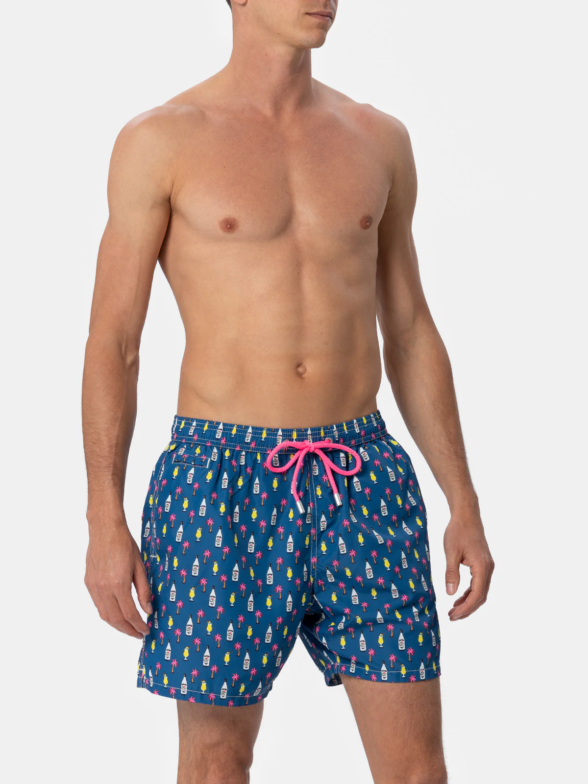 Man lightweight fabric swim-shorts Lighting Micro Fantasy with cocktail print - Image 4