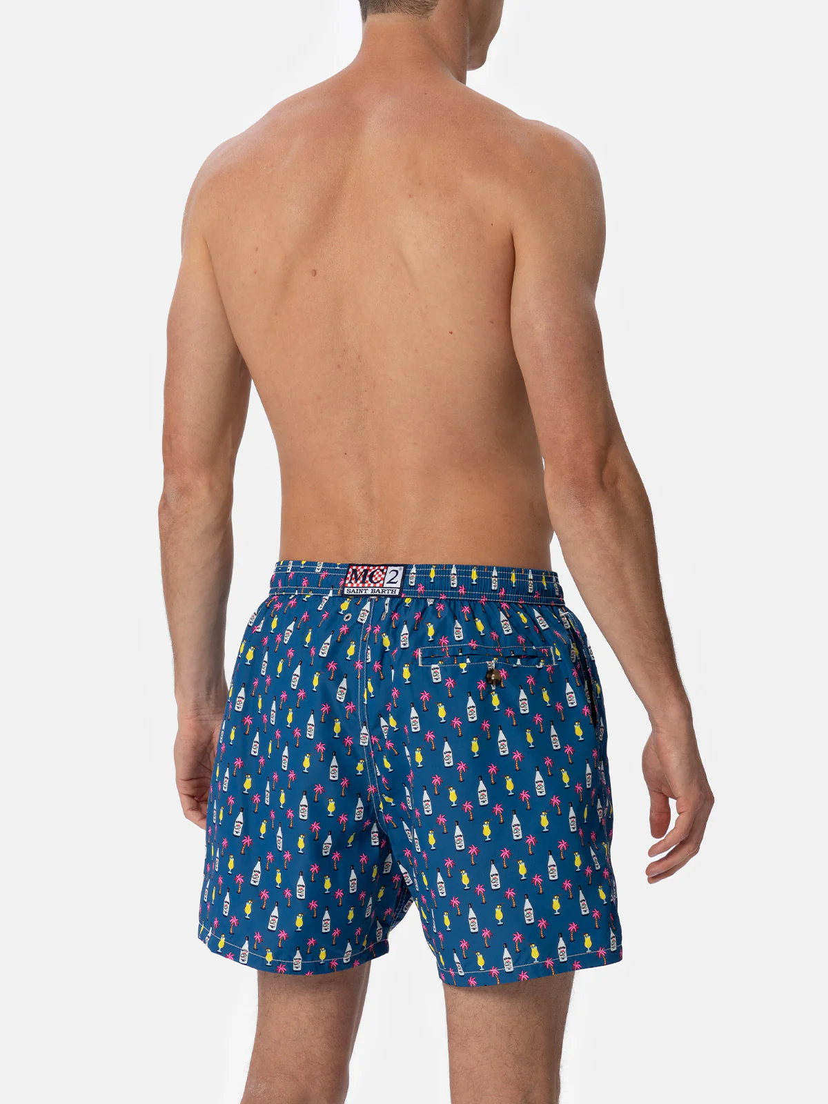 Man lightweight fabric swim-shorts Lighting Micro Fantasy with cocktail print - Image 5