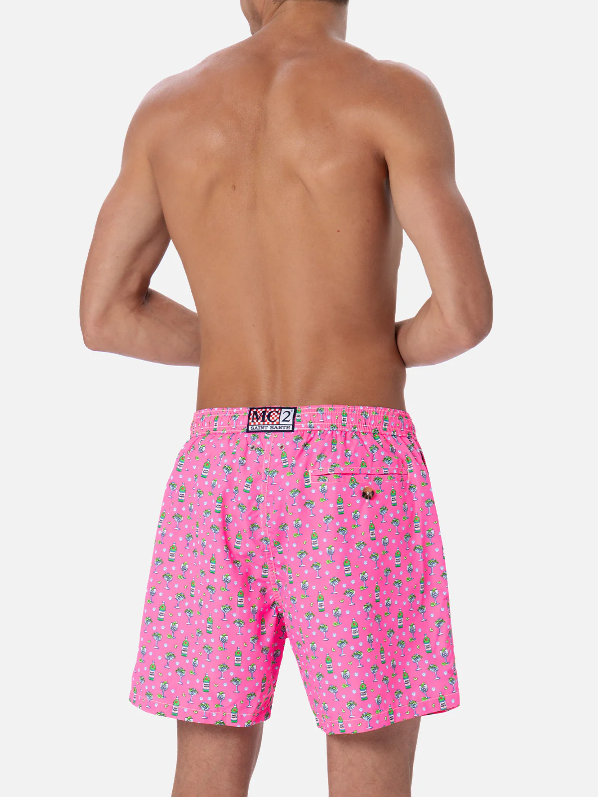 Man lightweight fabric swim-shorts Lighting Micro Fantasy with ice and cocktail print - Image 5