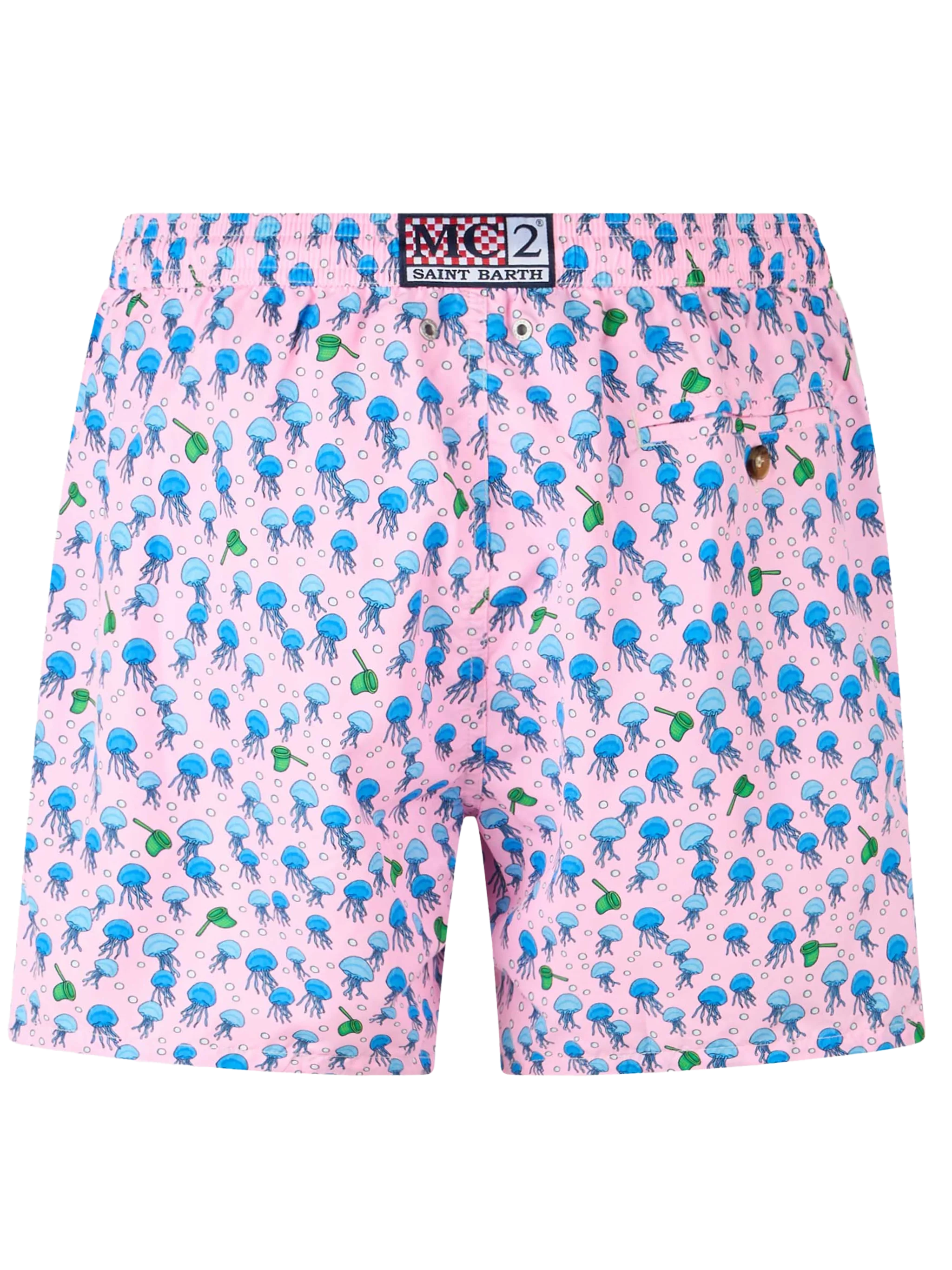 Man lightweight fabric swim-shorts Lighting Micro Fantasy with jellyfishes print - Image 2