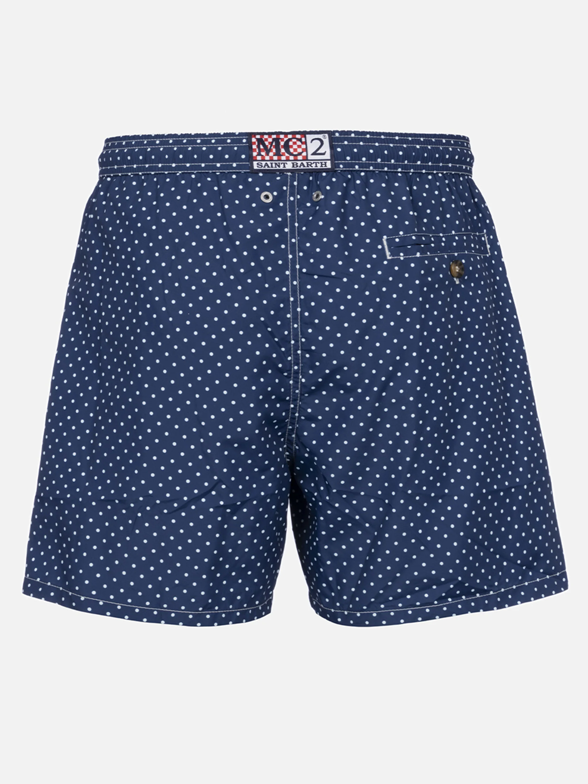 Man lightweight fabric swim-shorts Lighting Micro Fantasy with polka dots print - Image 2