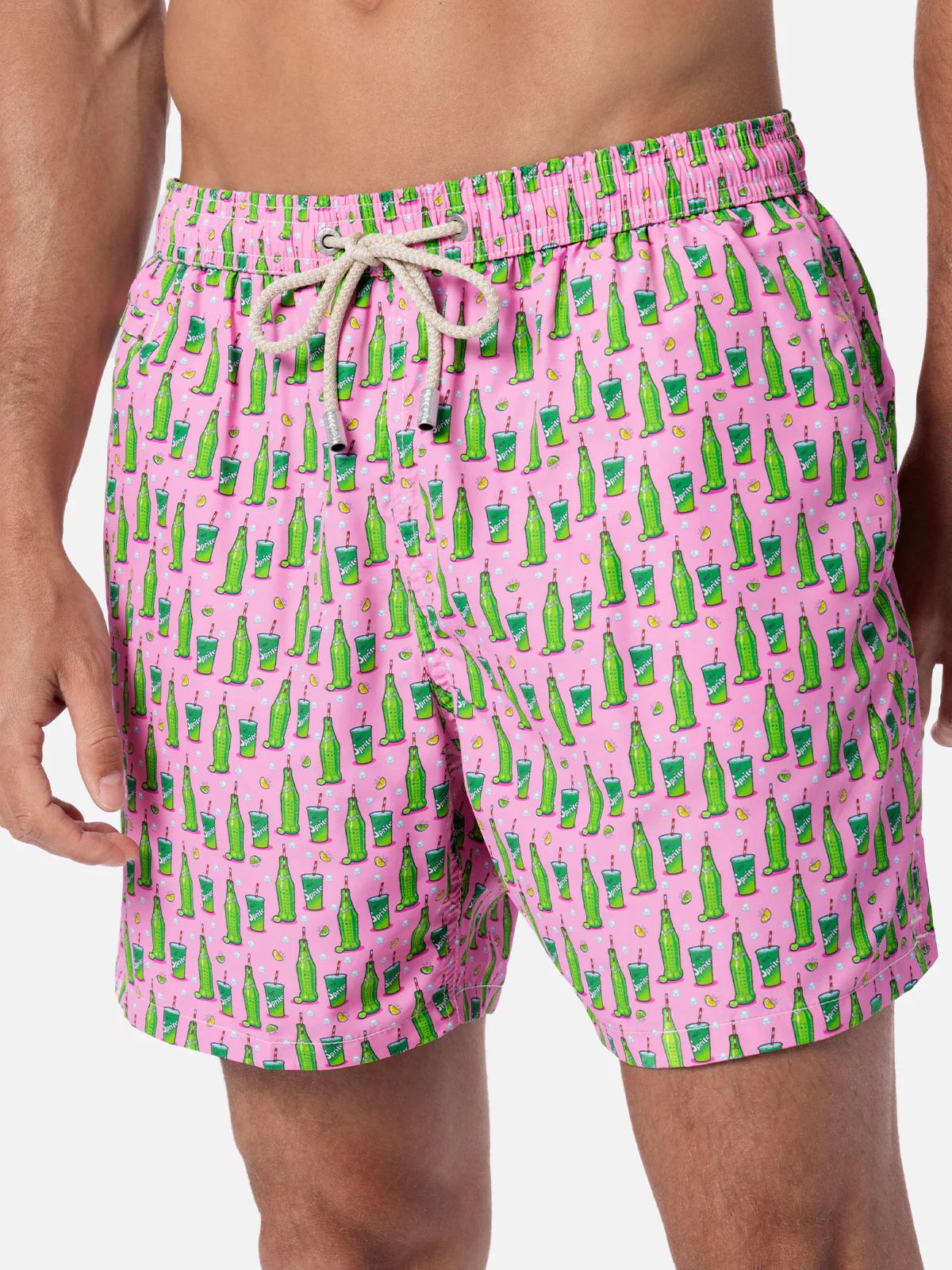 Man lightweight fabric swim-shorts Lighting Micro Fantasy with Sprite print | THE COCA COLA COMPANY SPECIAL EDITION - Image 4