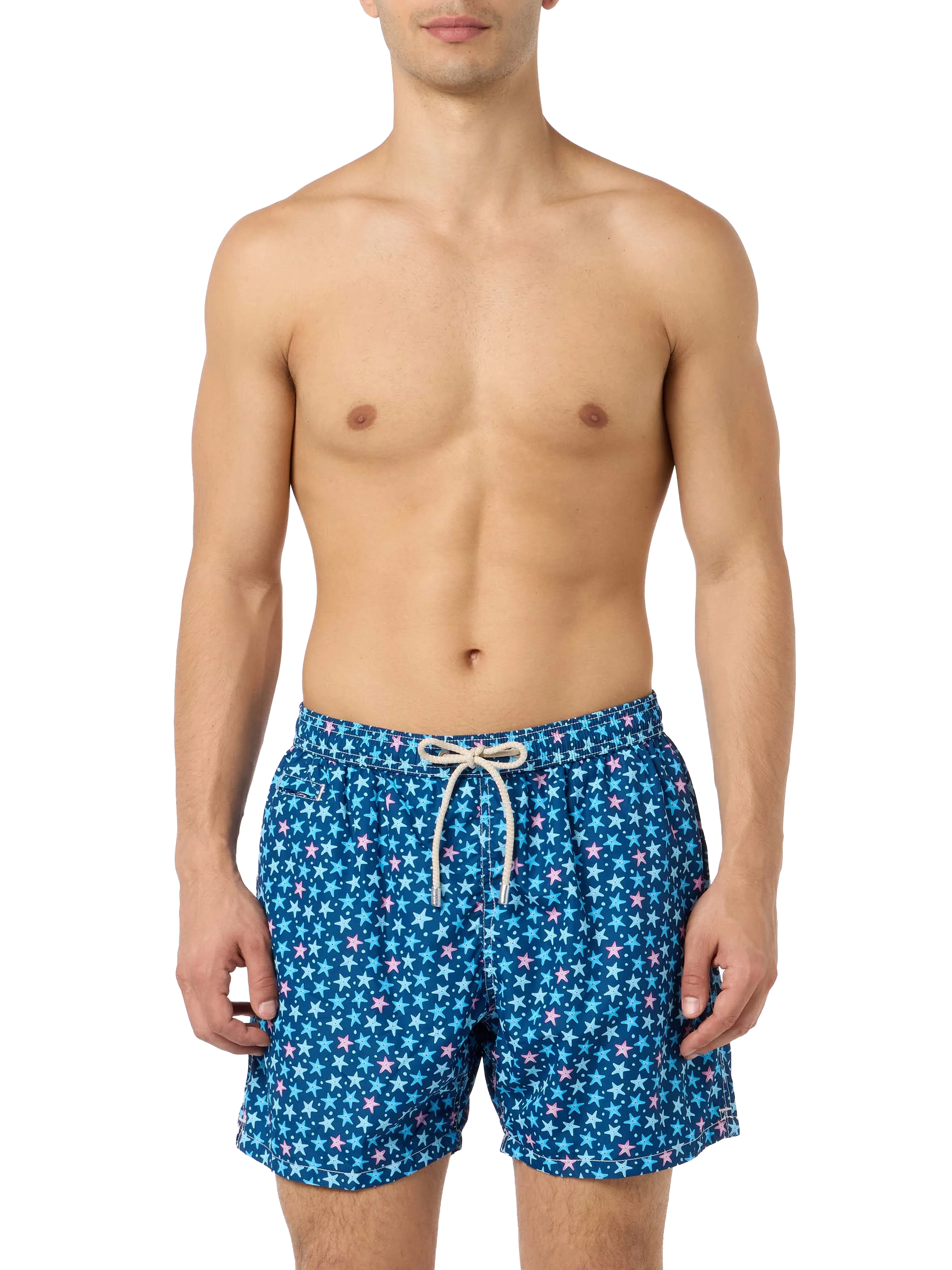 Man lightweight fabric swim-shorts Lighting Micro Fantasy with starfish print - Image 3