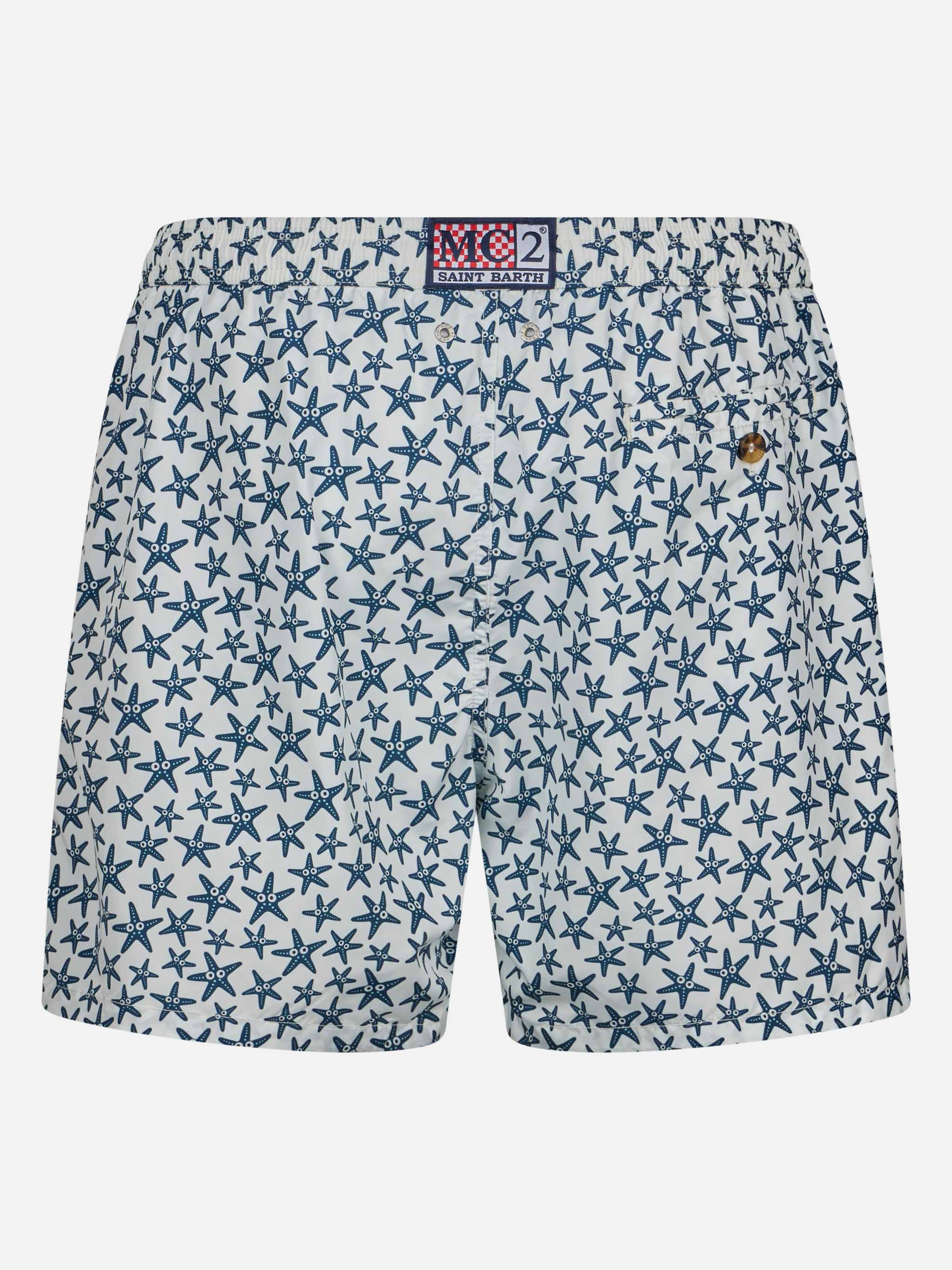 Man lightweight fabric swim-shorts Lighting Micro Fantasy with starfishes print - Image 2