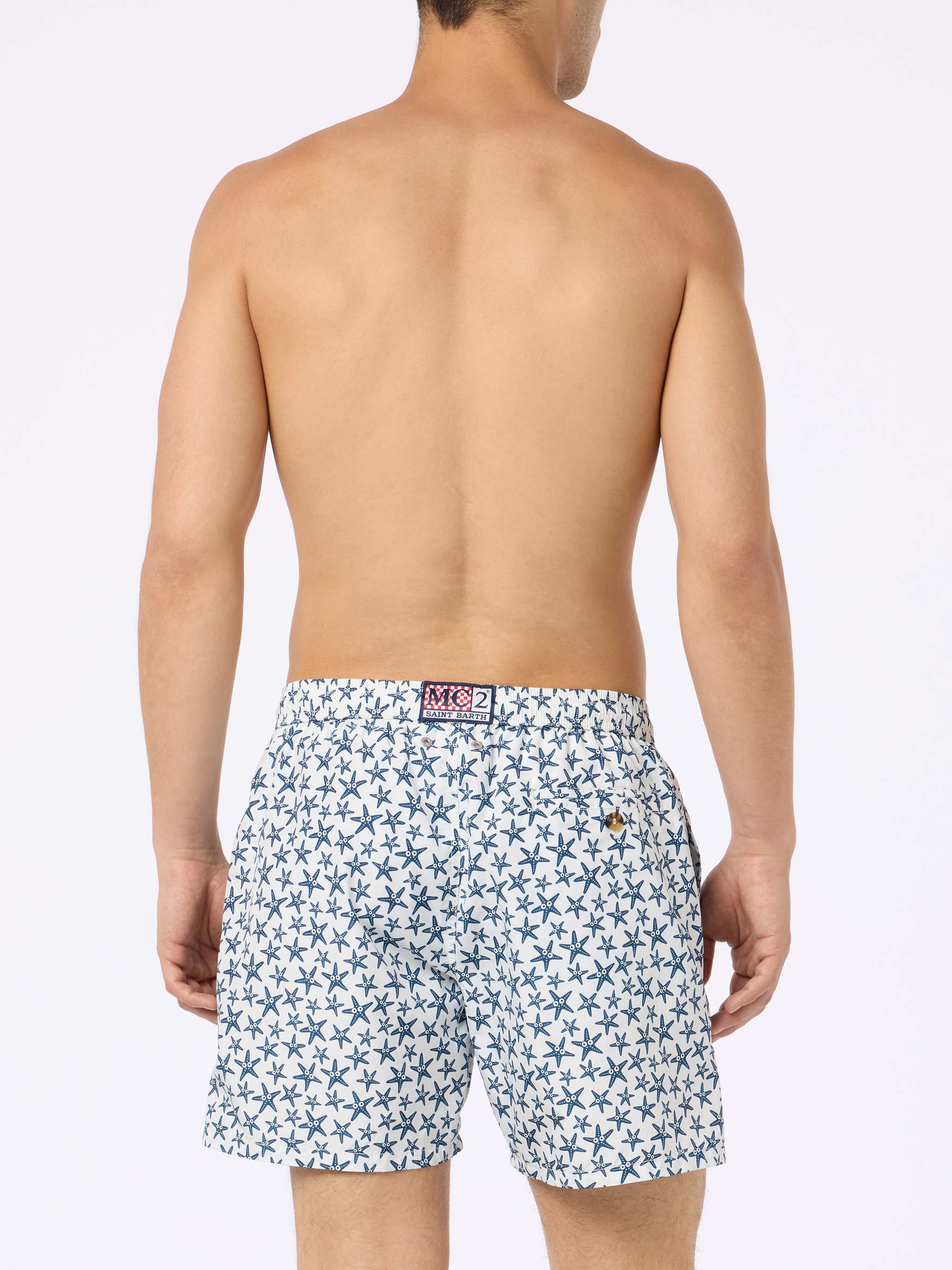 Man lightweight fabric swim-shorts Lighting Micro Fantasy with starfishes print - Image 3