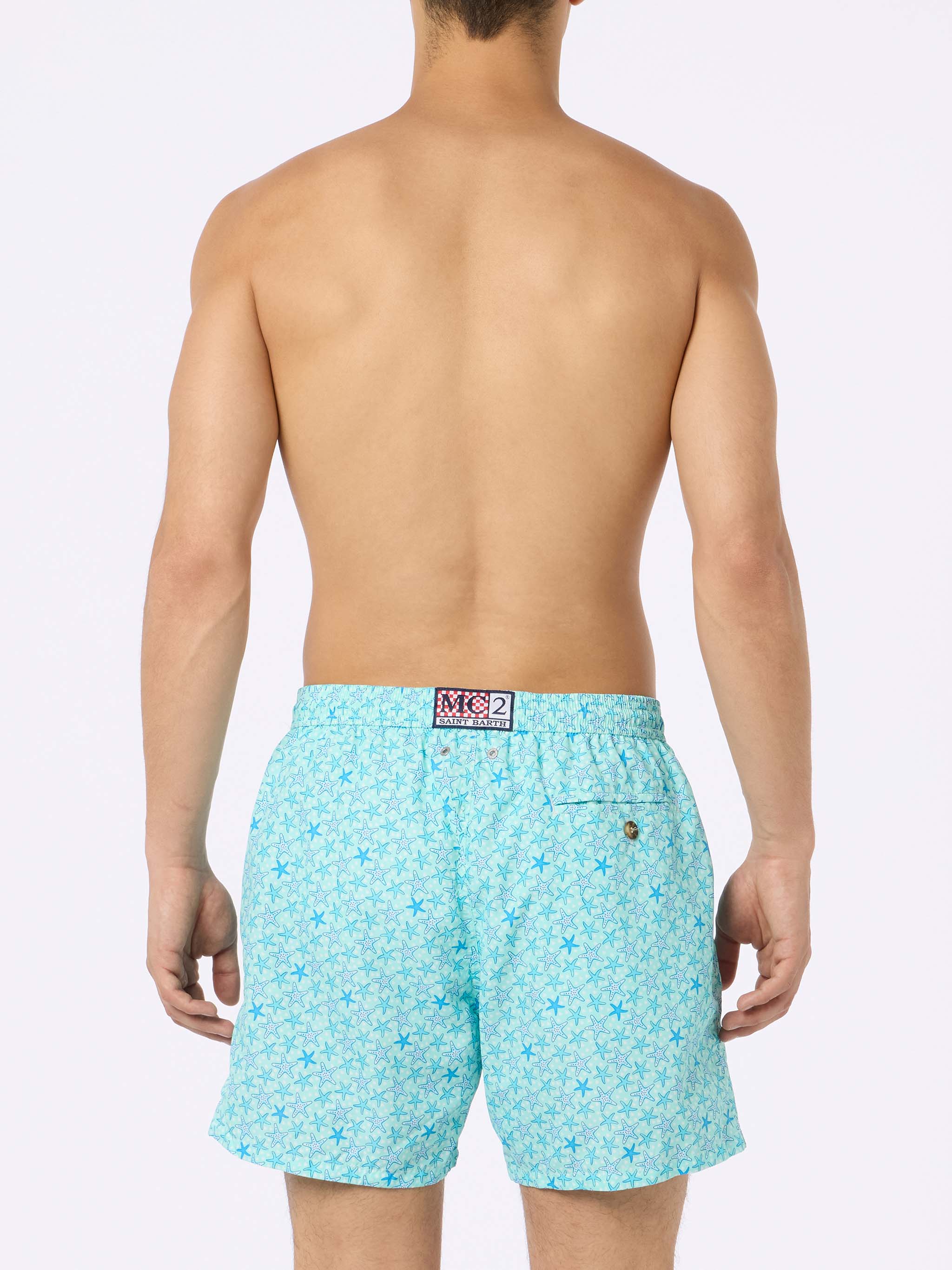 Man lightweight fabric swim-shorts Lighting Micro Fantasy with starfishes print - Image 4