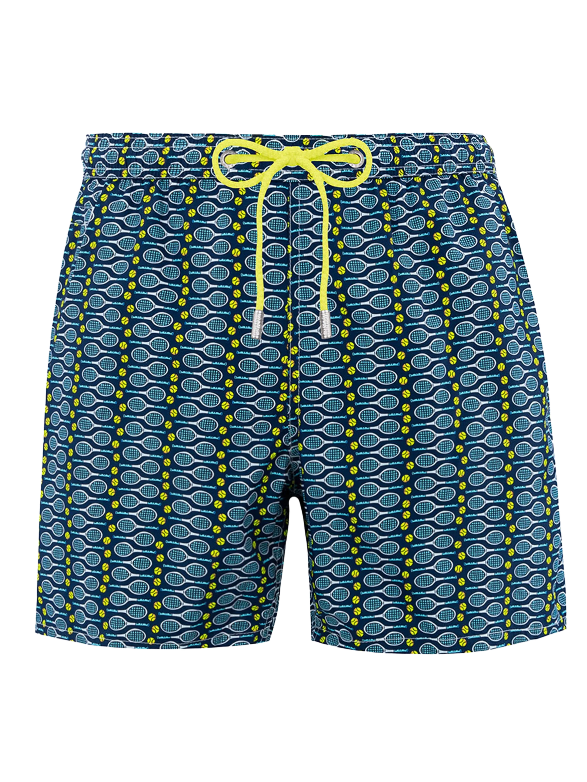 Man lightweight fabric swim-shorts Lighting Micro Fantasy with tennis print