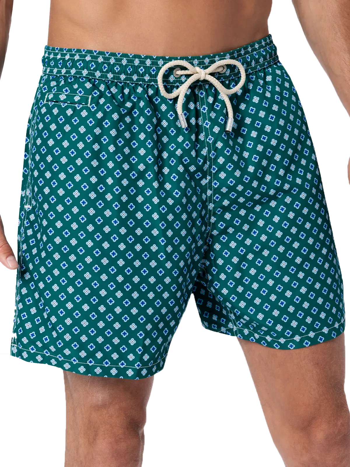 Man lightweight fabric swim-shorts Lighting Micro Fantasy with tie print - Image 4