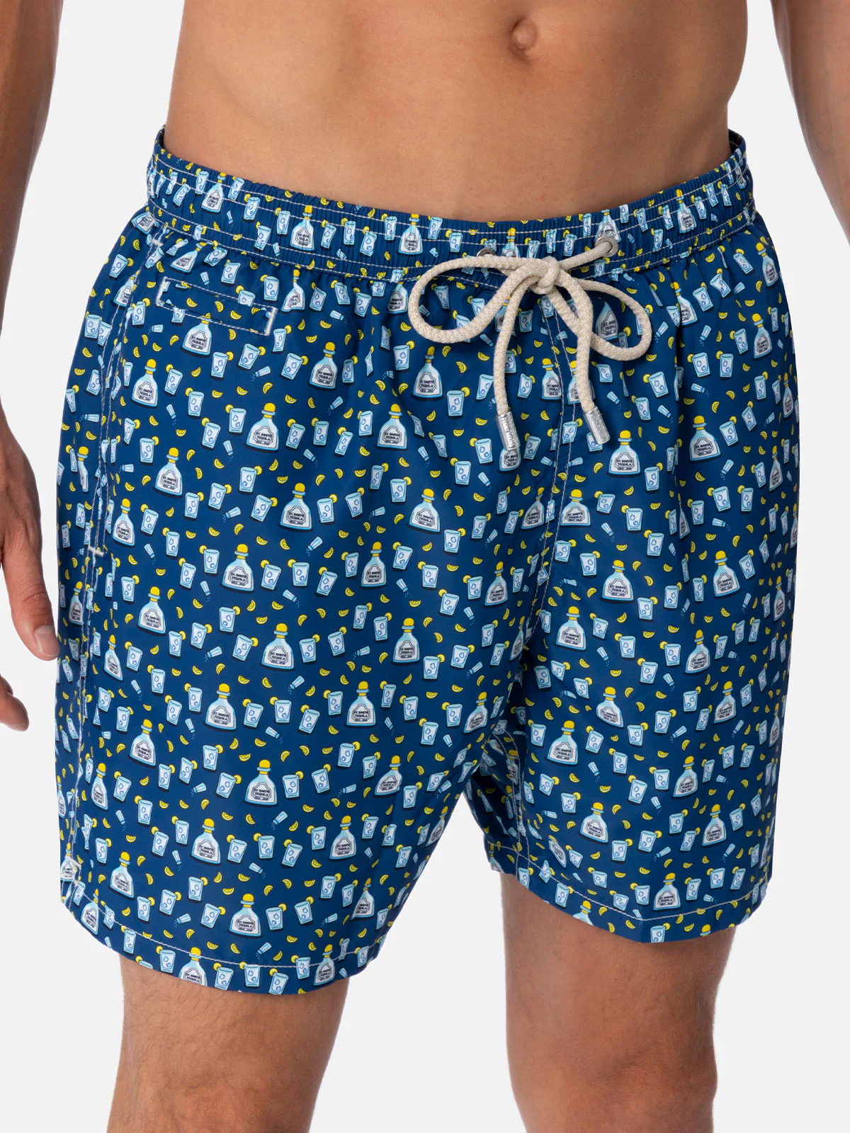 Man lightweight fabric swim-shorts Lighting Micro Fantasy with Tequila print - Image 3