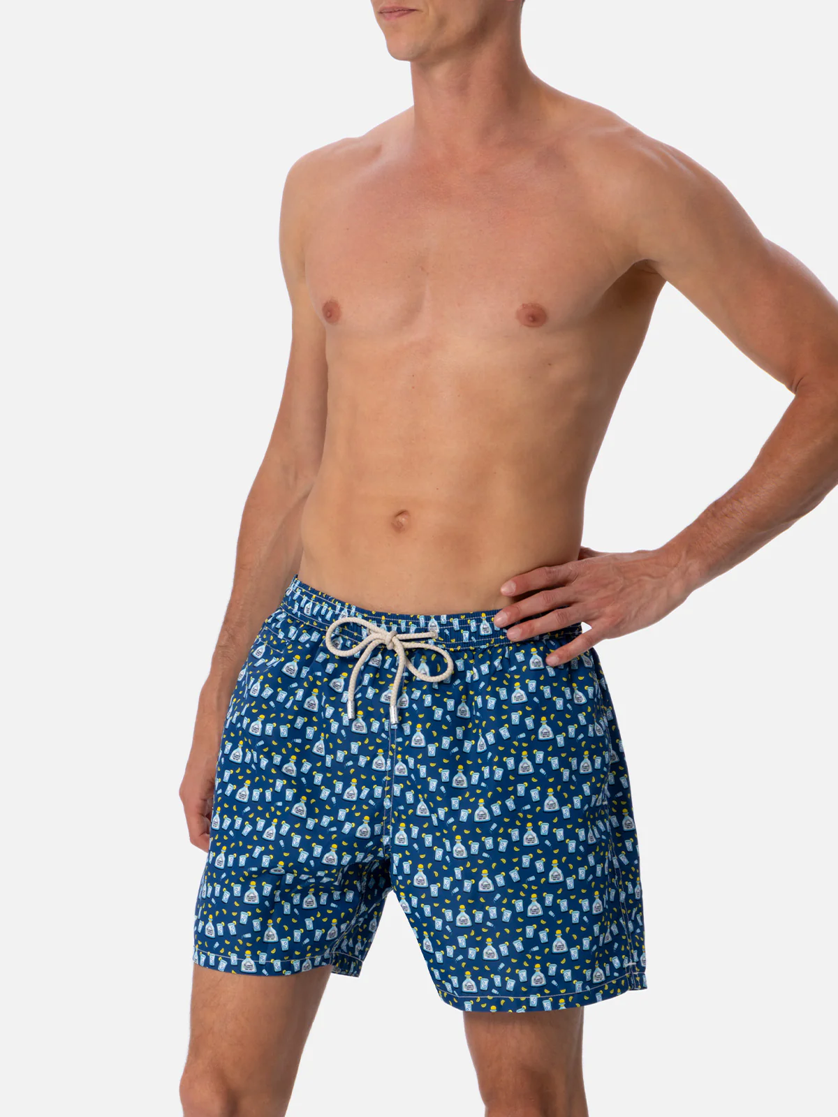 Man lightweight fabric swim-shorts Lighting Micro Fantasy with Tequila print - Image 4