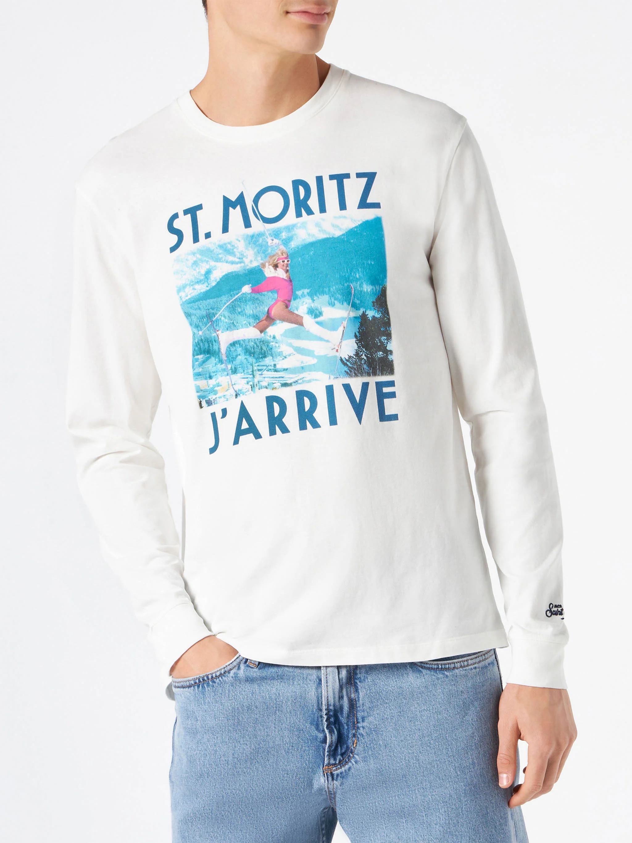 Man long sleeves t-shirt with print - Image 2