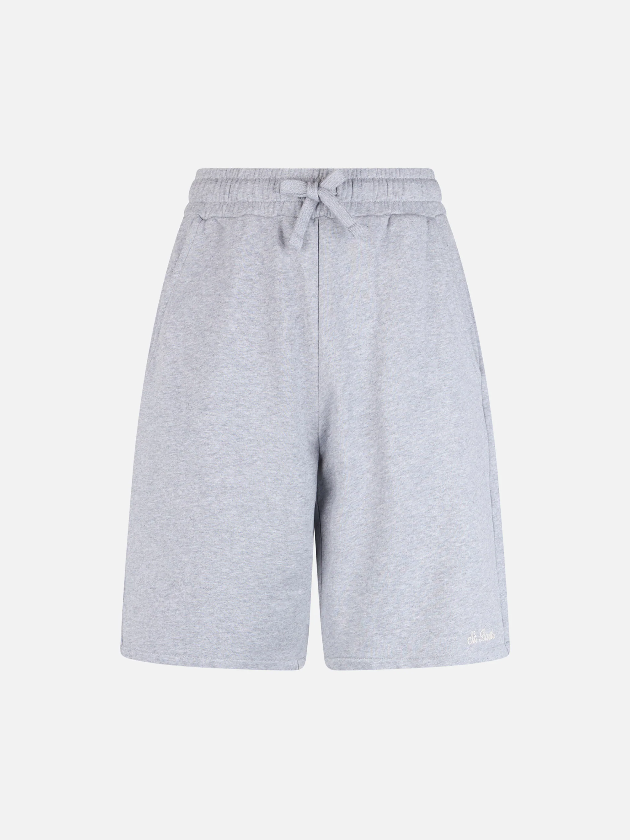 Man mélange grey cotton fleece bermuda shorts Randle - Image 4