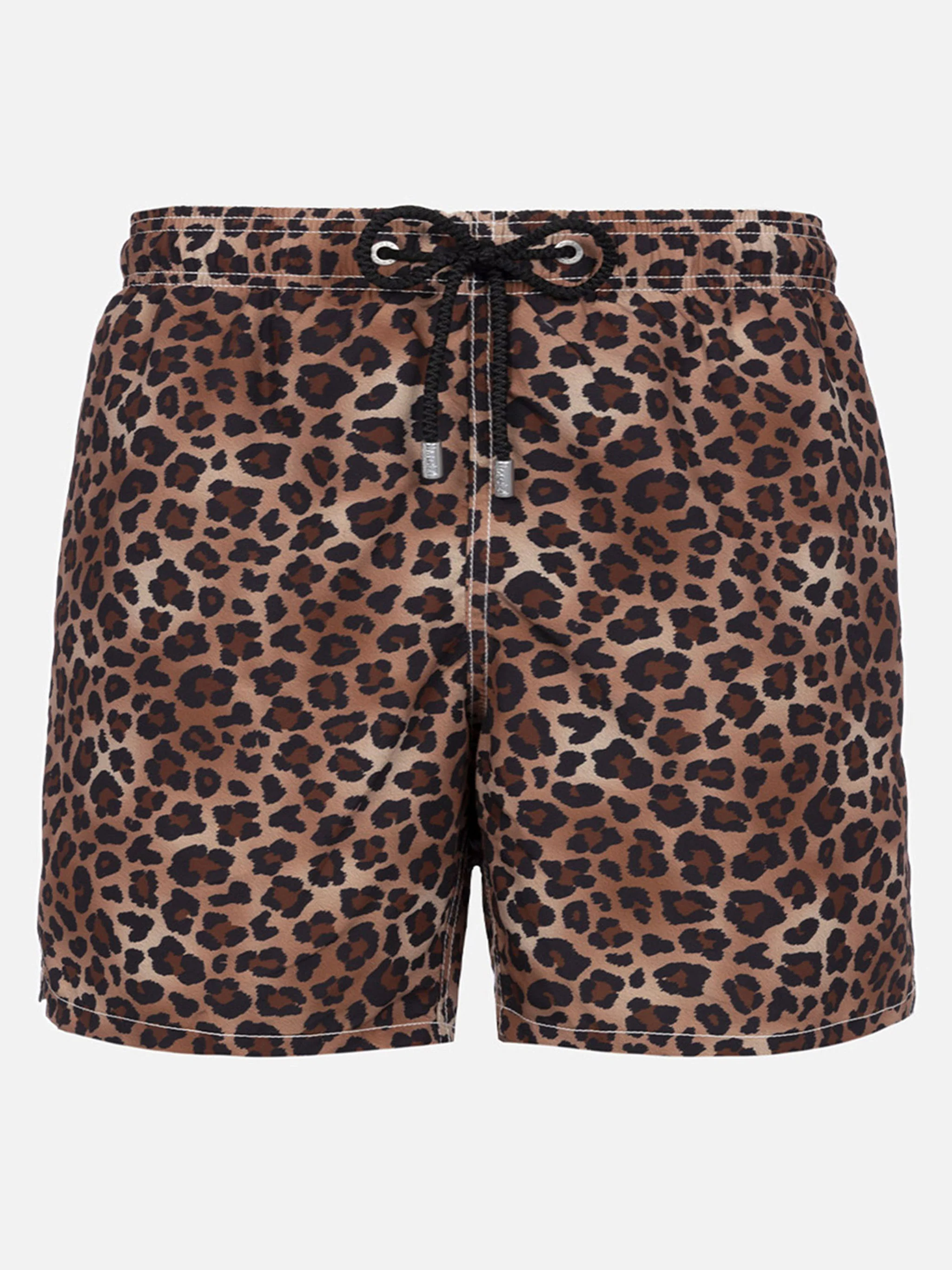 Man mid-length Gustavia swim-shorts with animalier print
