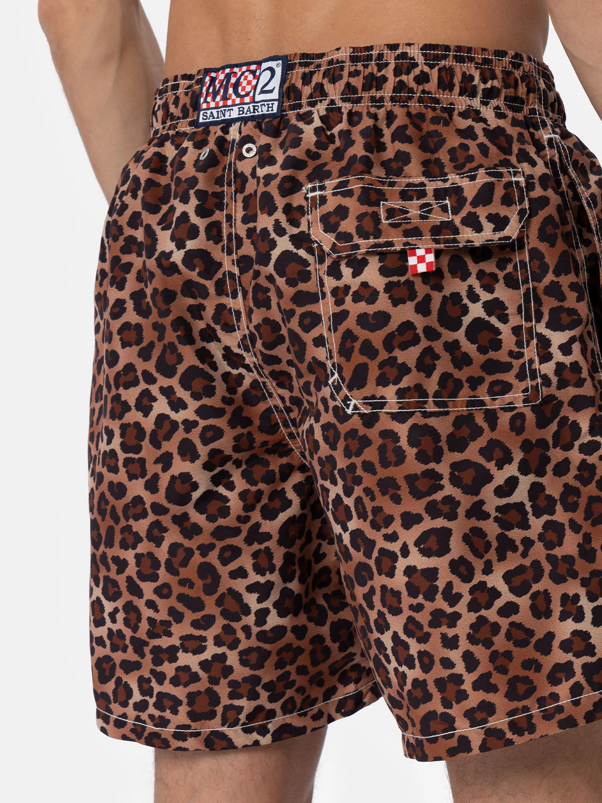 Man mid-length Gustavia swim-shorts with animalier print - Image 5