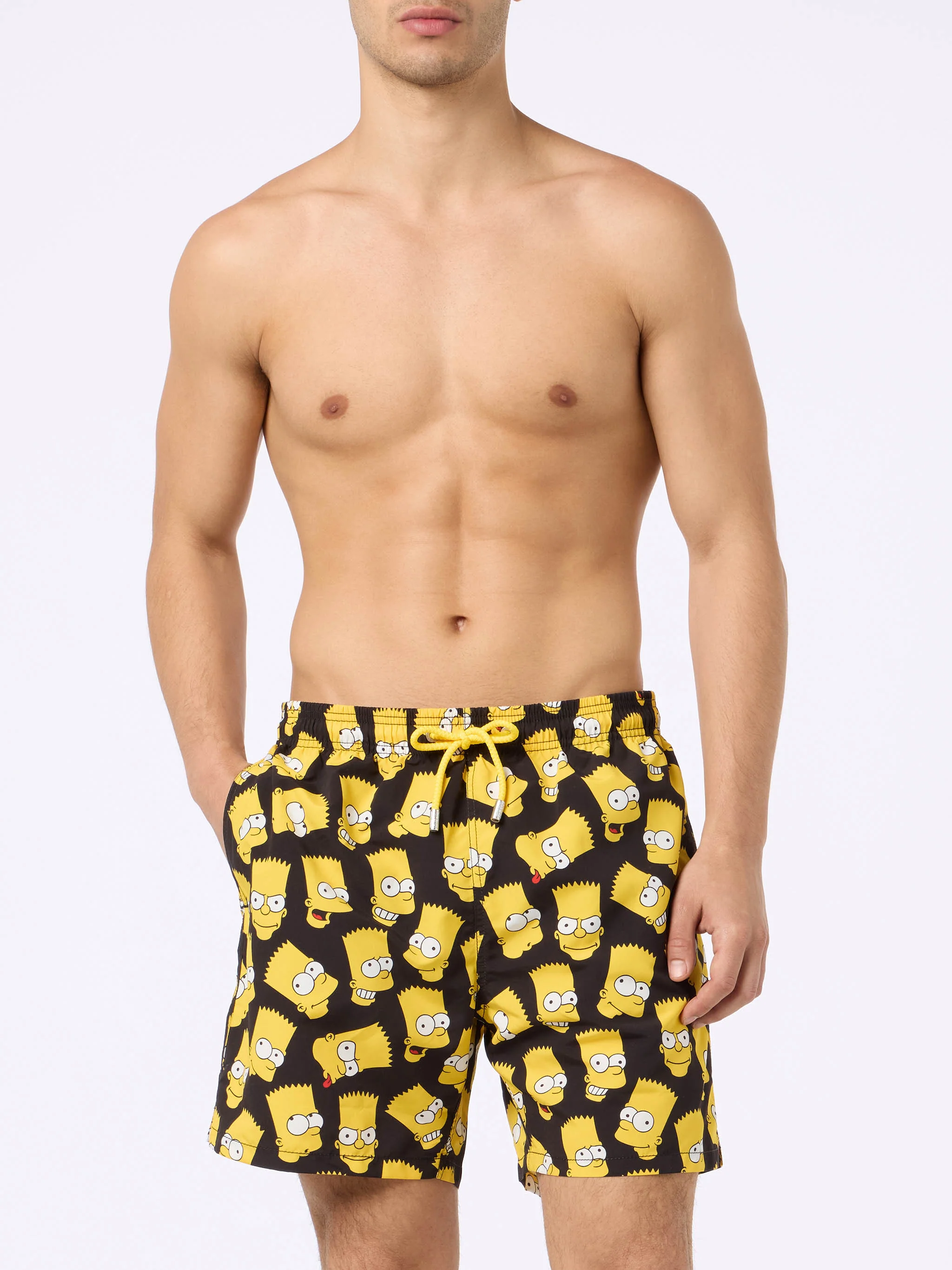 Man mid-length Gustavia swim-shorts with Bart Simpson print | THE SIMPSONS SPECIAL EDITION - Image 3