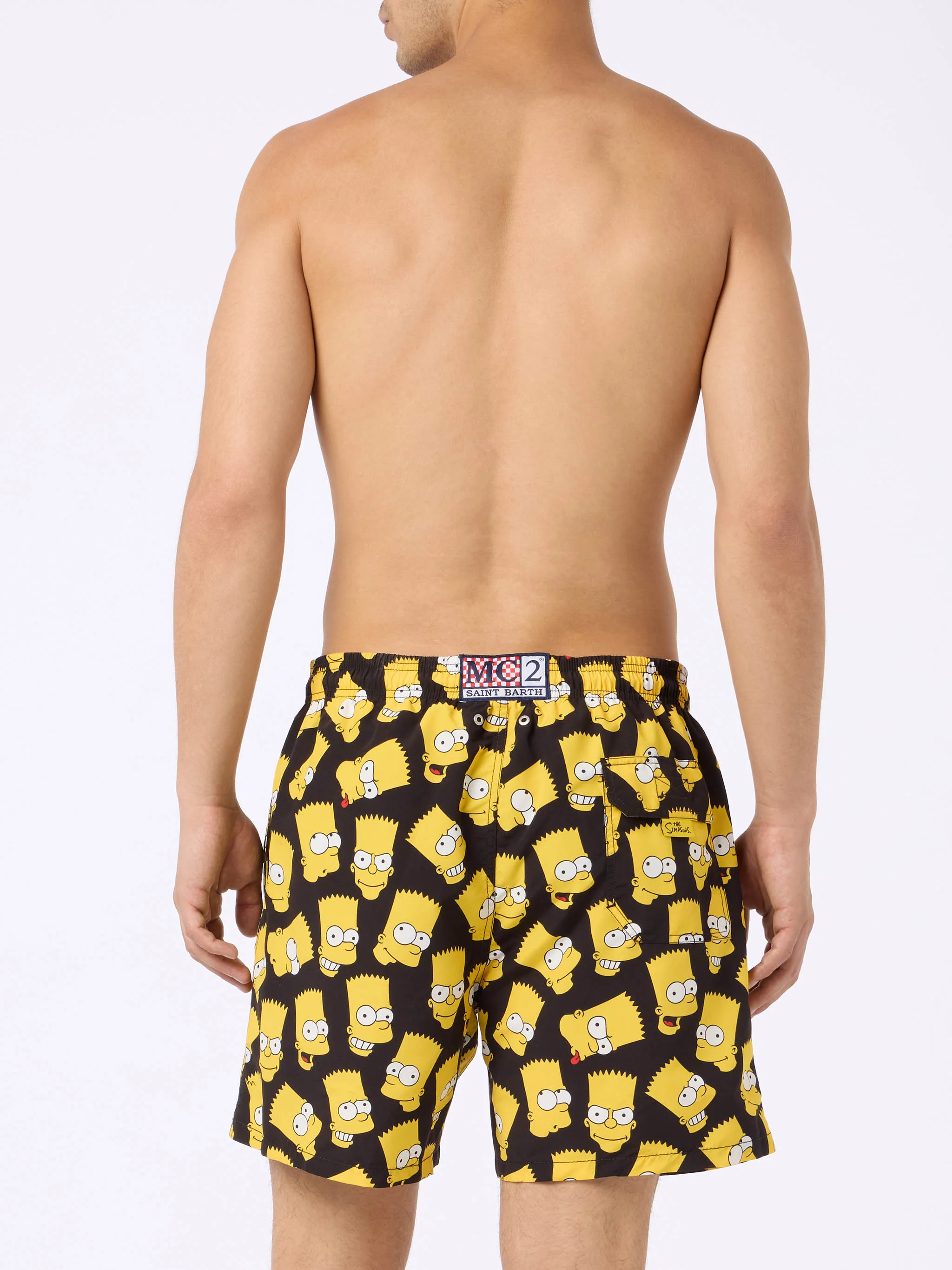Man mid-length Gustavia swim-shorts with Bart Simpson print | THE SIMPSONS SPECIAL EDITION - Image 4
