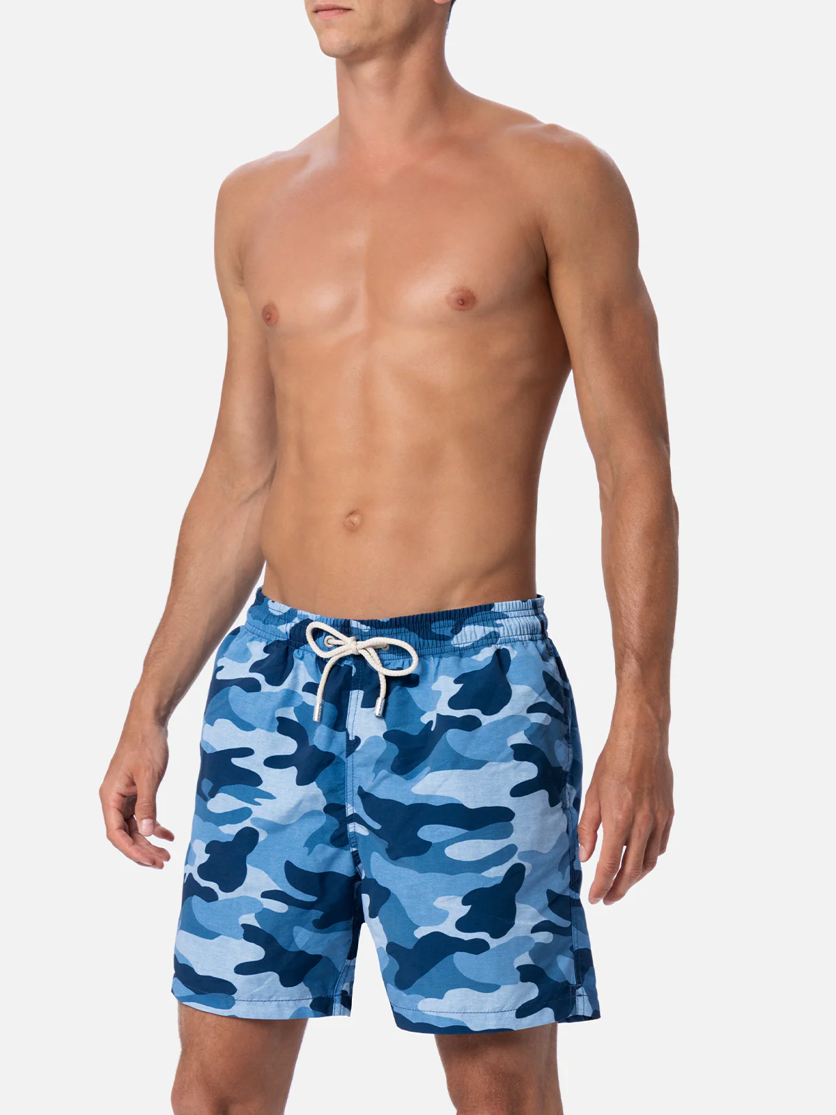 Man mid-length Gustavia swim-shorts with camouflage print - Image 3
