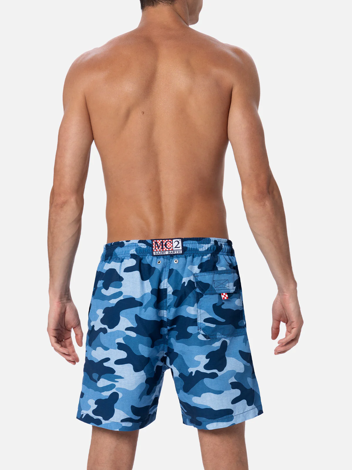 Man mid-length Gustavia swim-shorts with camouflage print - Image 5