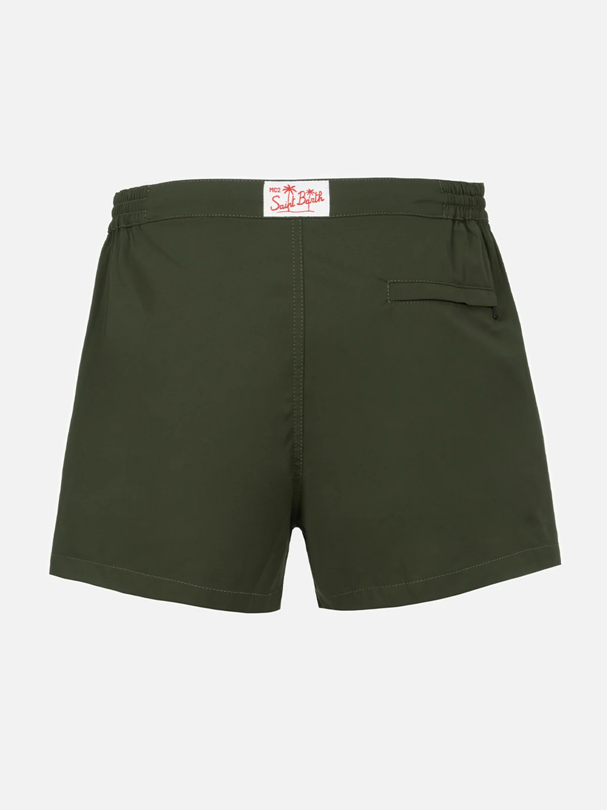 Man military green fitted cut swim shorts Harrys - Image 2